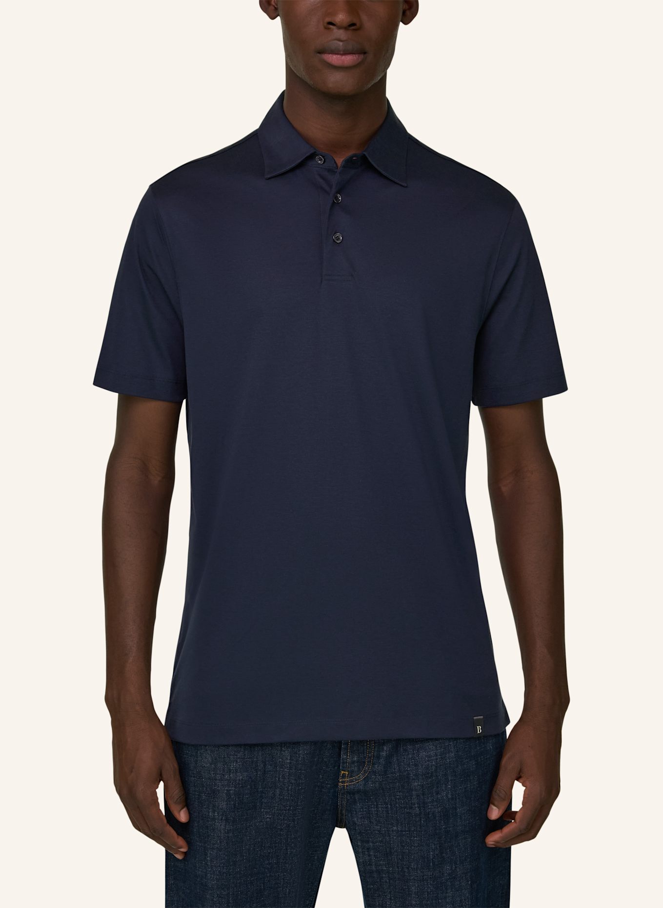 BOGGI MILANO Piqué-Poloshirt: BLAU
