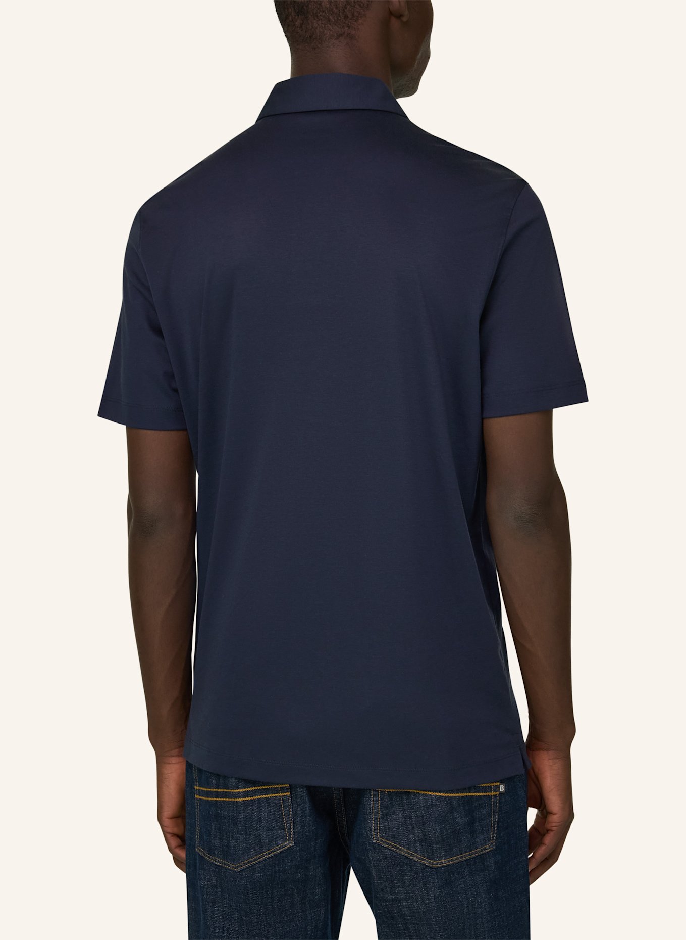 BOGGI MILANO Piqué-Poloshirt: BLAU