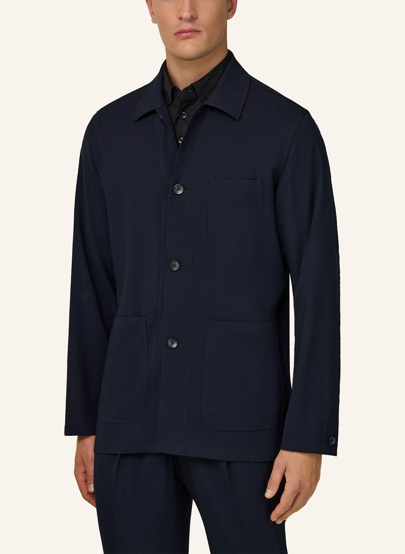 BOGGI MILANO Overjacket: DUNKELBLAU