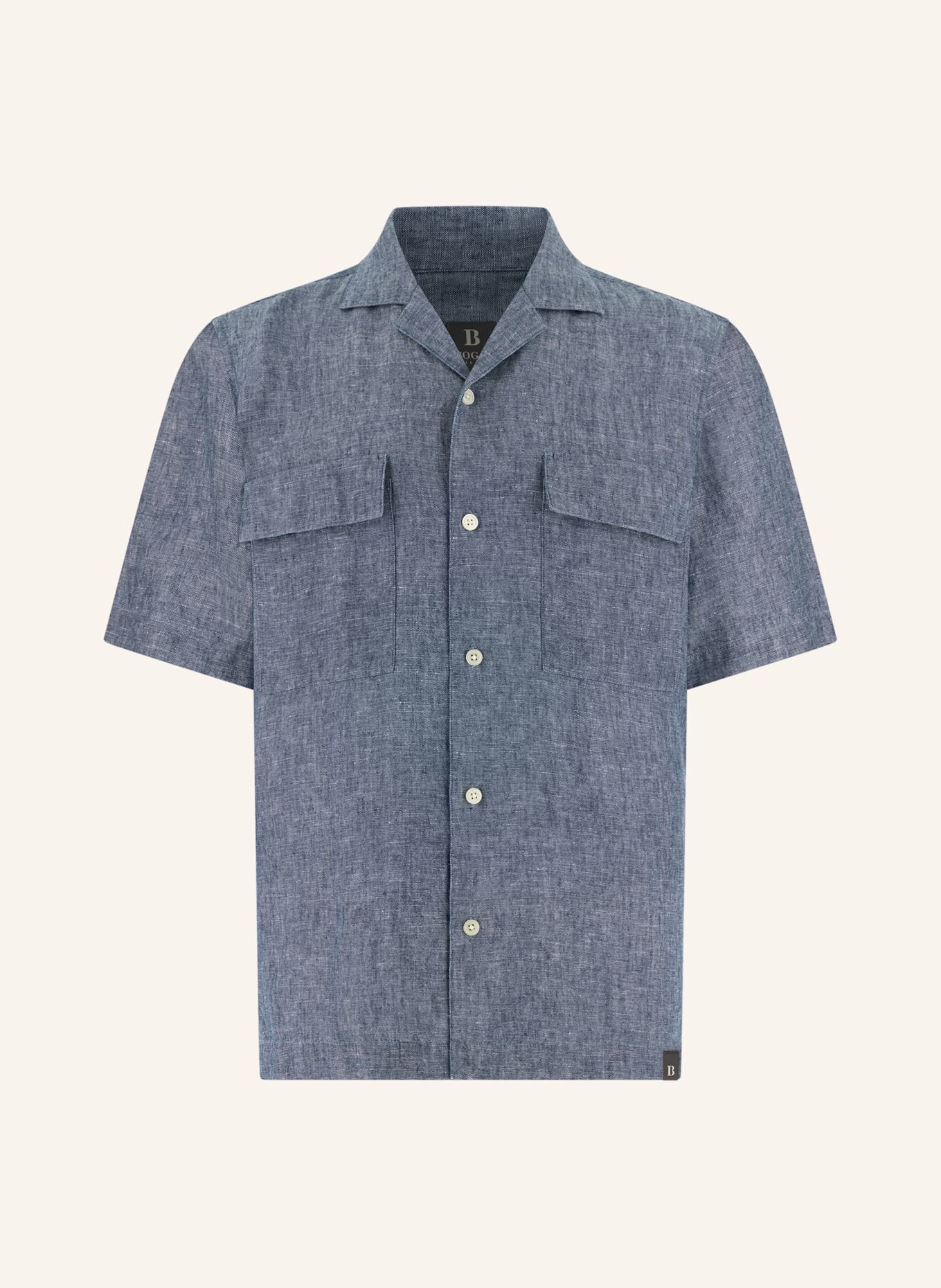 BOGGI MILANO Overshirt: BLAU