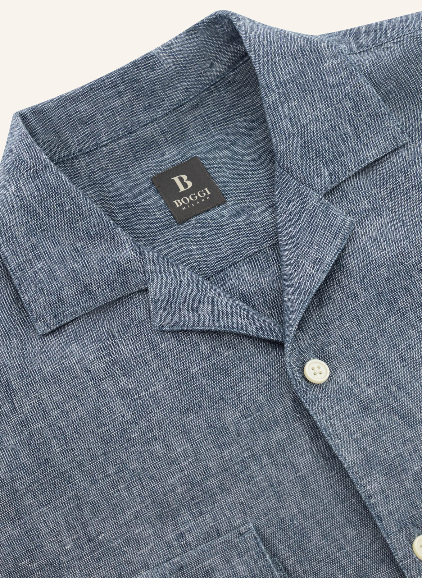 BOGGI MILANO Overshirt: BLAU