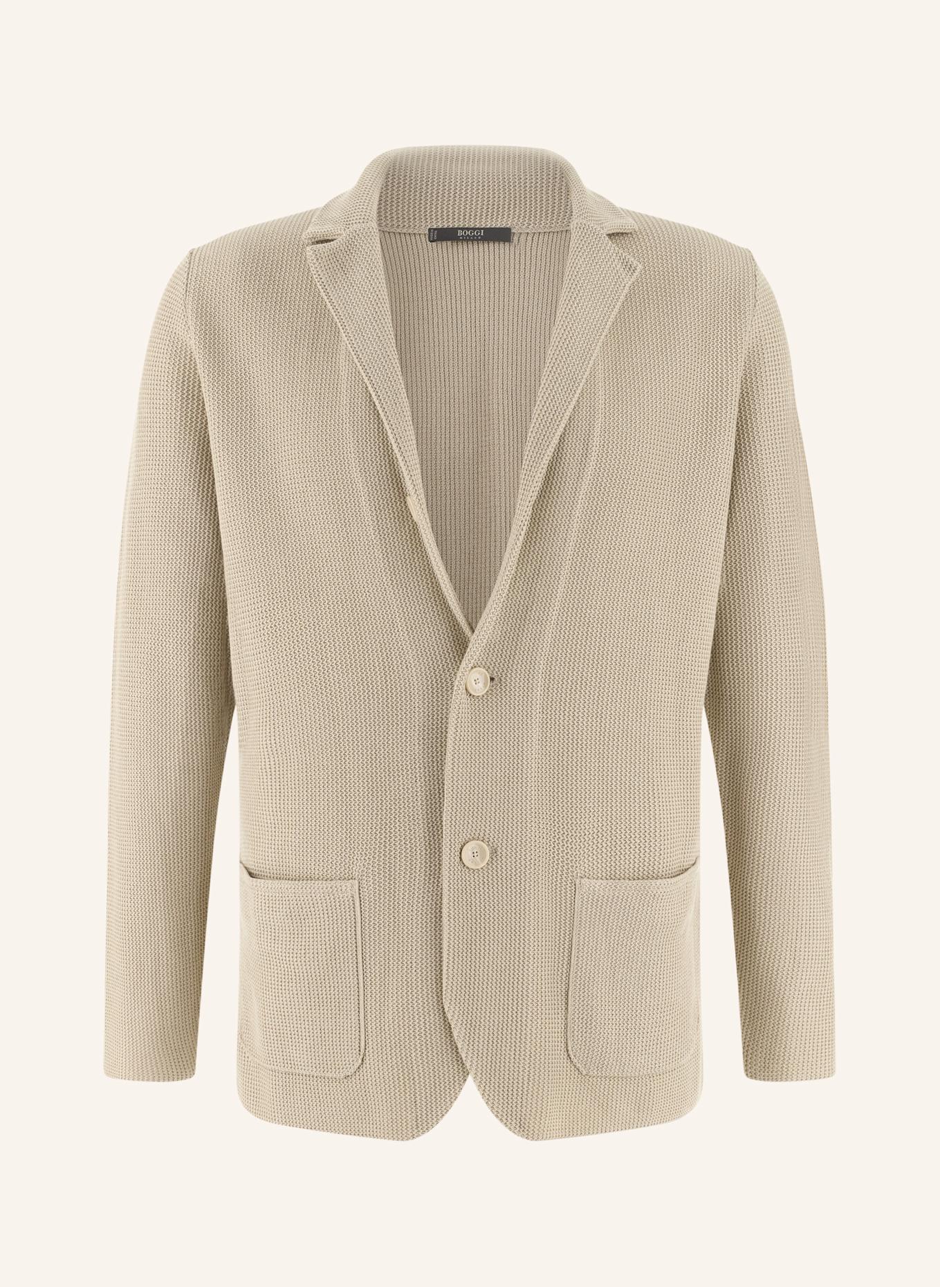 BOGGI MILANO Stricksakko: BRAUN