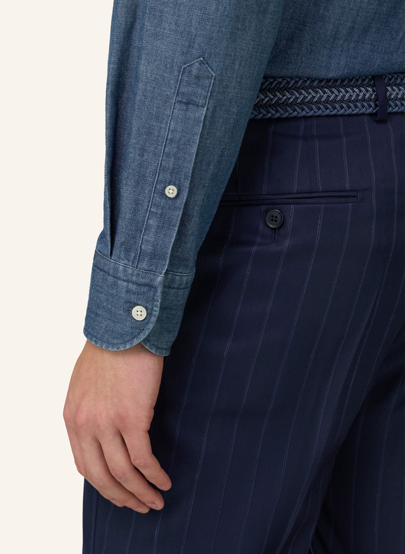 BOGGI MILANO Overshirt: BLAU