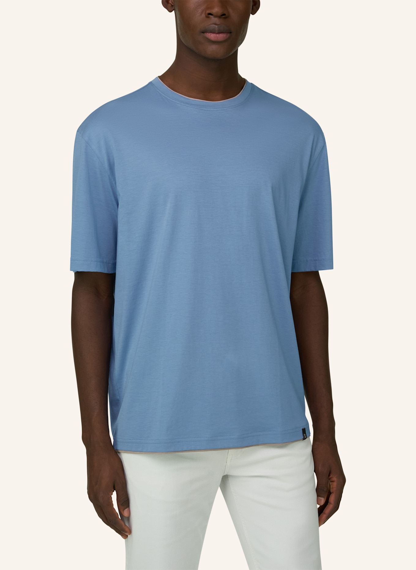 BOGGI MILANO T-Shirt: HELLBLAU