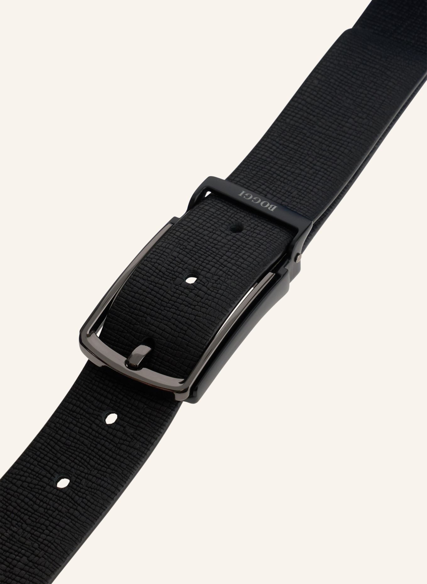 BOGGI MILANO Ledergürtel: SCHWARZ