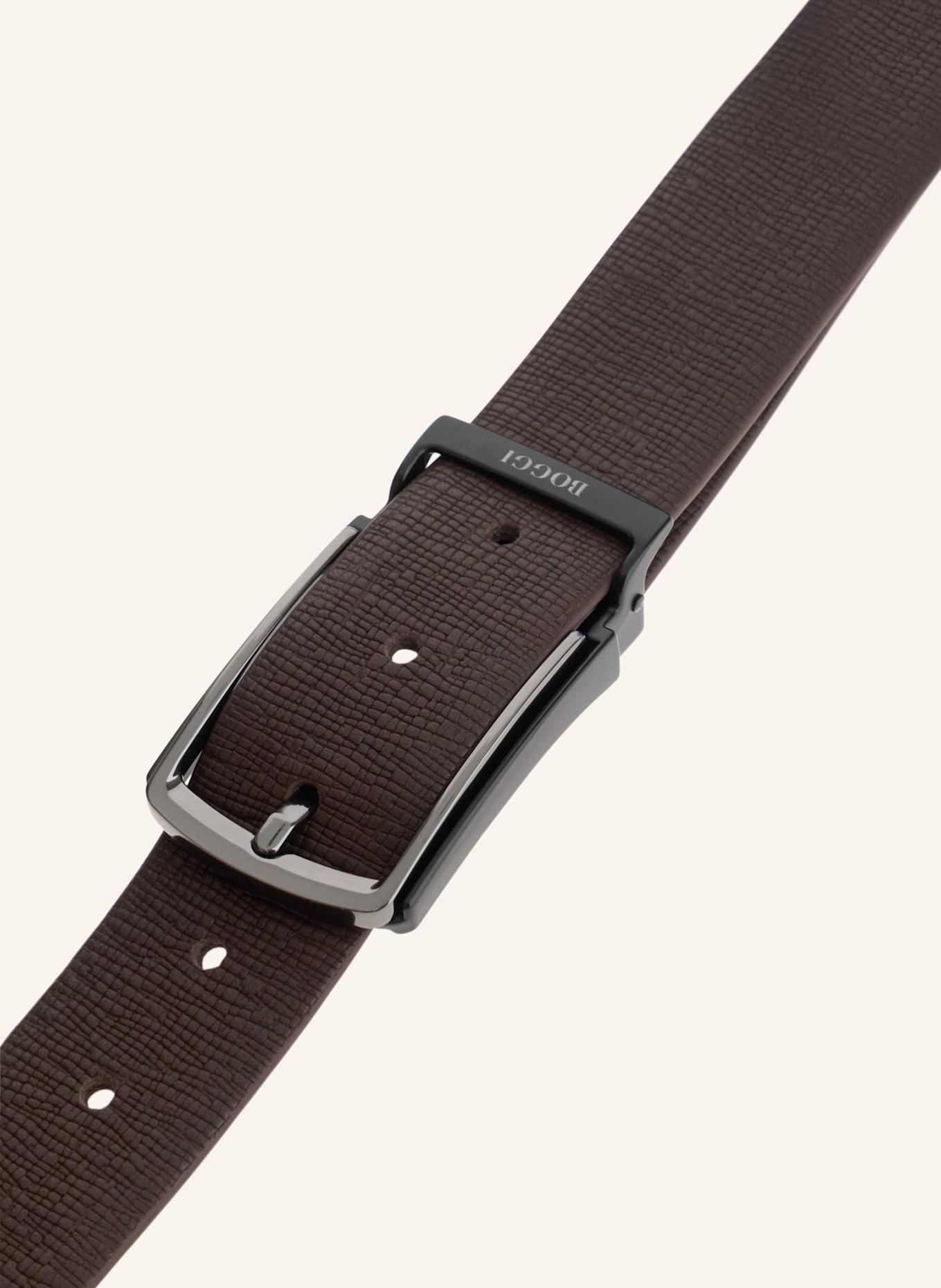 BOGGI MILANO Ledergürtel: DUNKELBRAUN