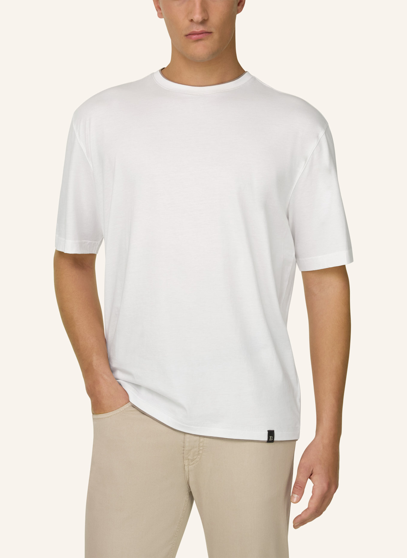 BOGGI MILANO T-Shirt: WEISS
