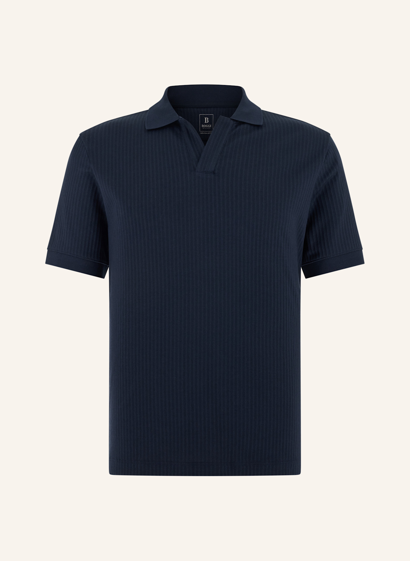 BOGGI MILANO Piqué-Poloshirt: BLAU