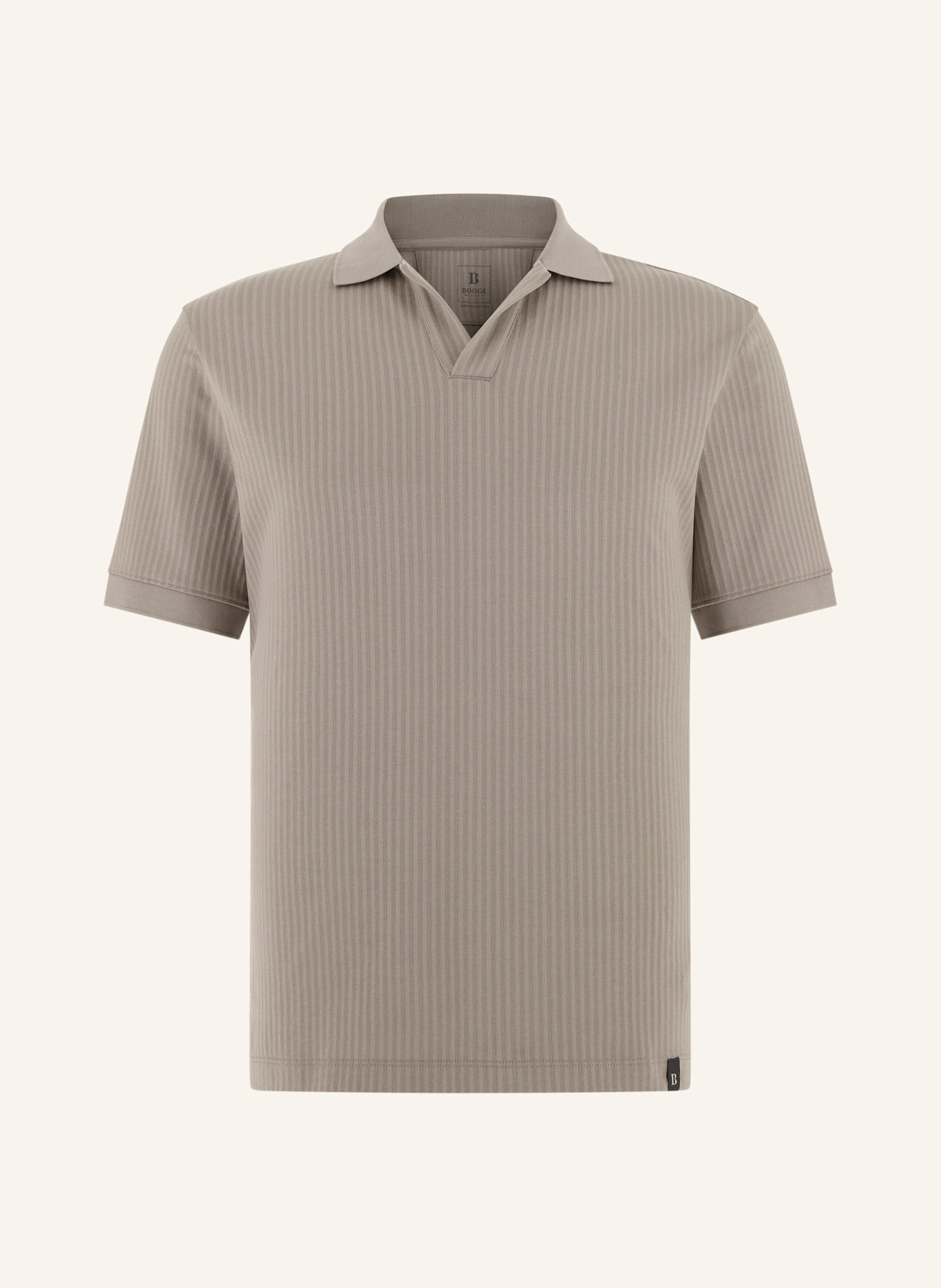 BOGGI MILANO Piqué-Poloshirt: GRAU