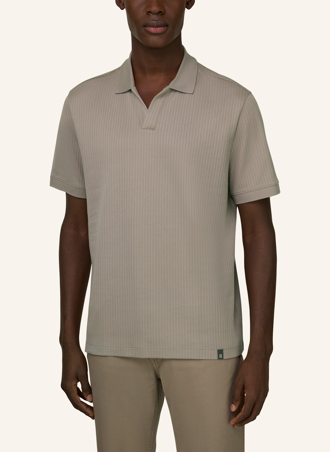 BOGGI MILANO Piqué-Poloshirt: GRAU