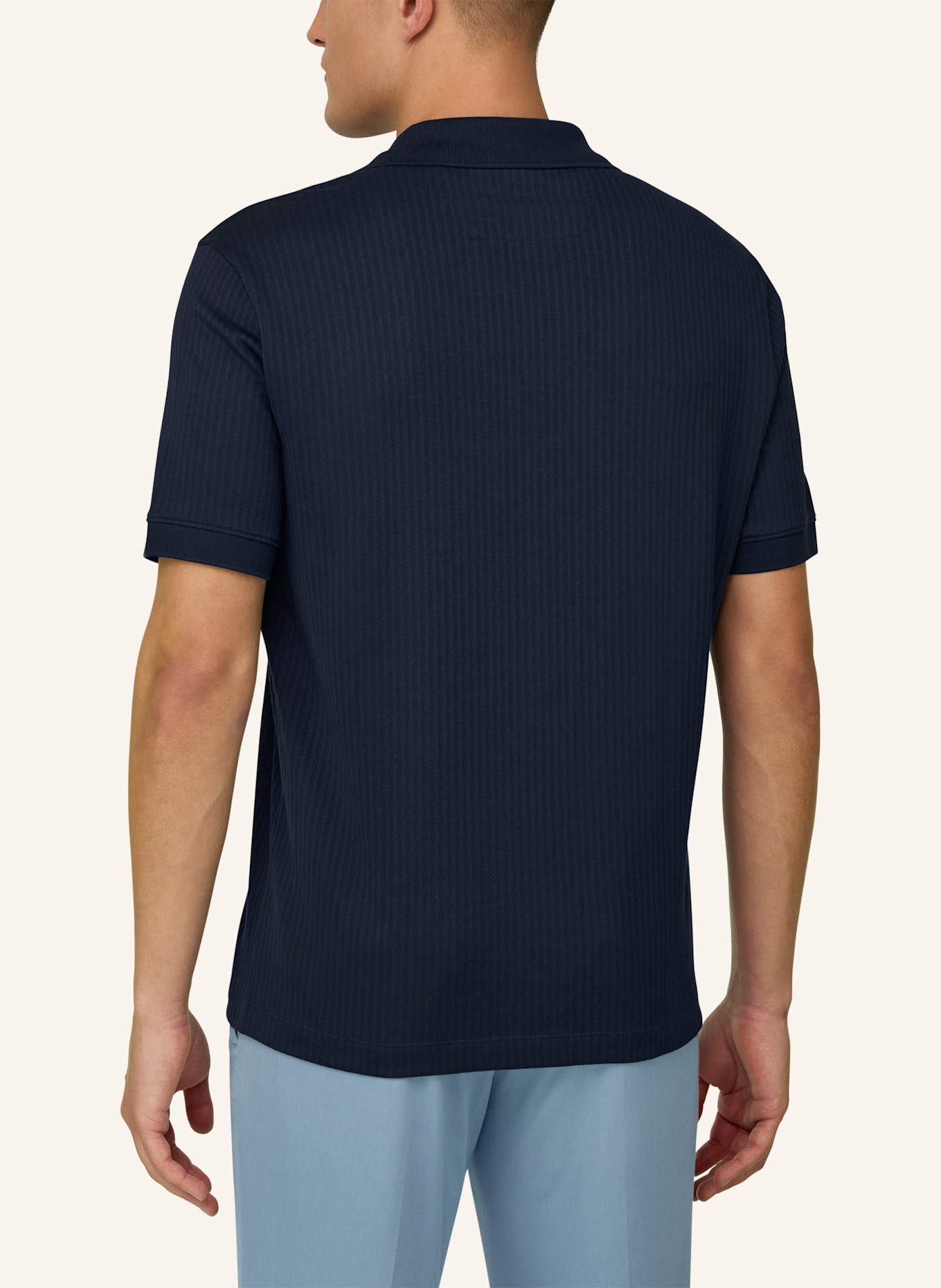 BOGGI MILANO Piqué-Poloshirt: BLAU