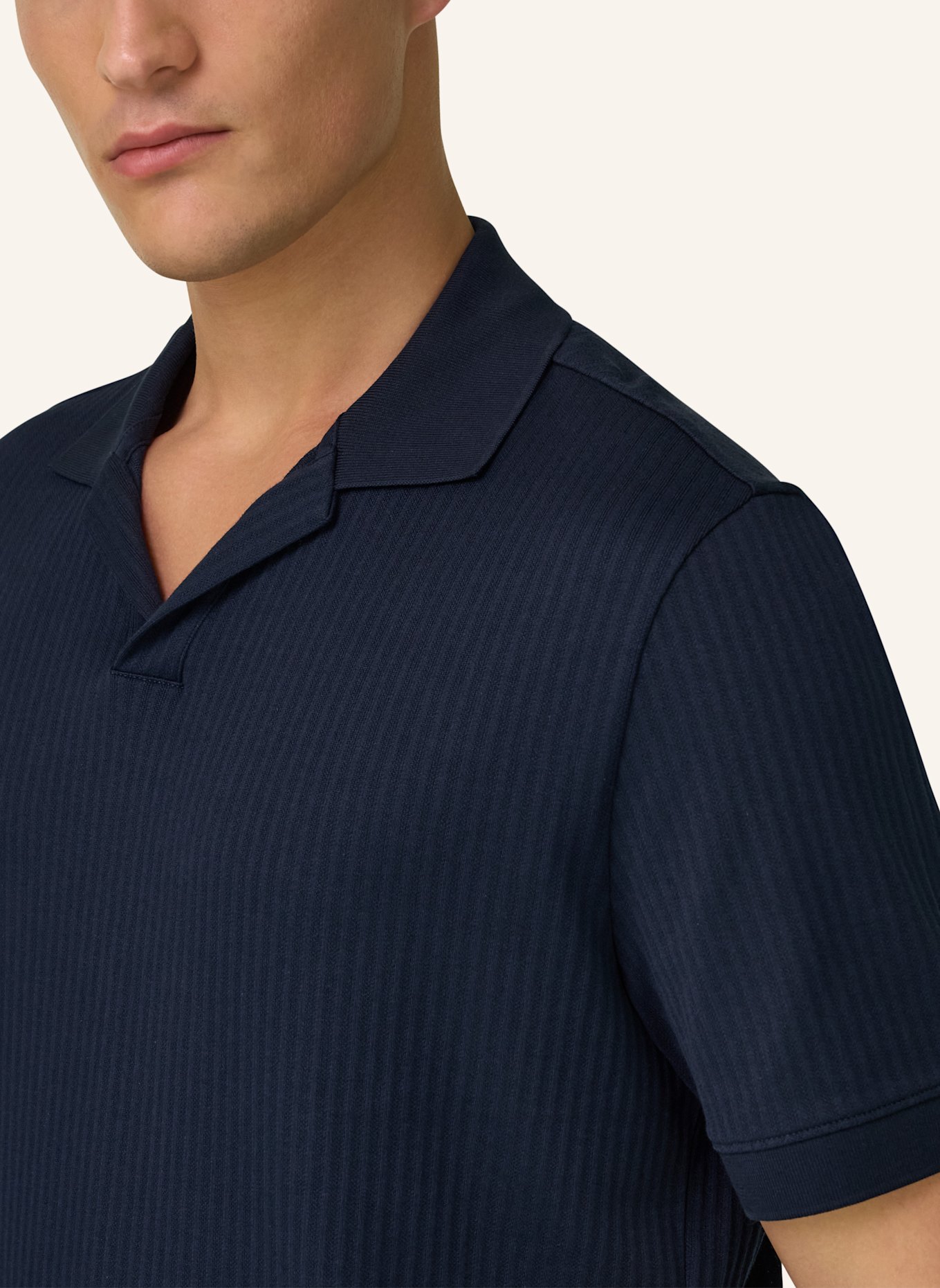 BOGGI MILANO Piqué-Poloshirt: BLAU