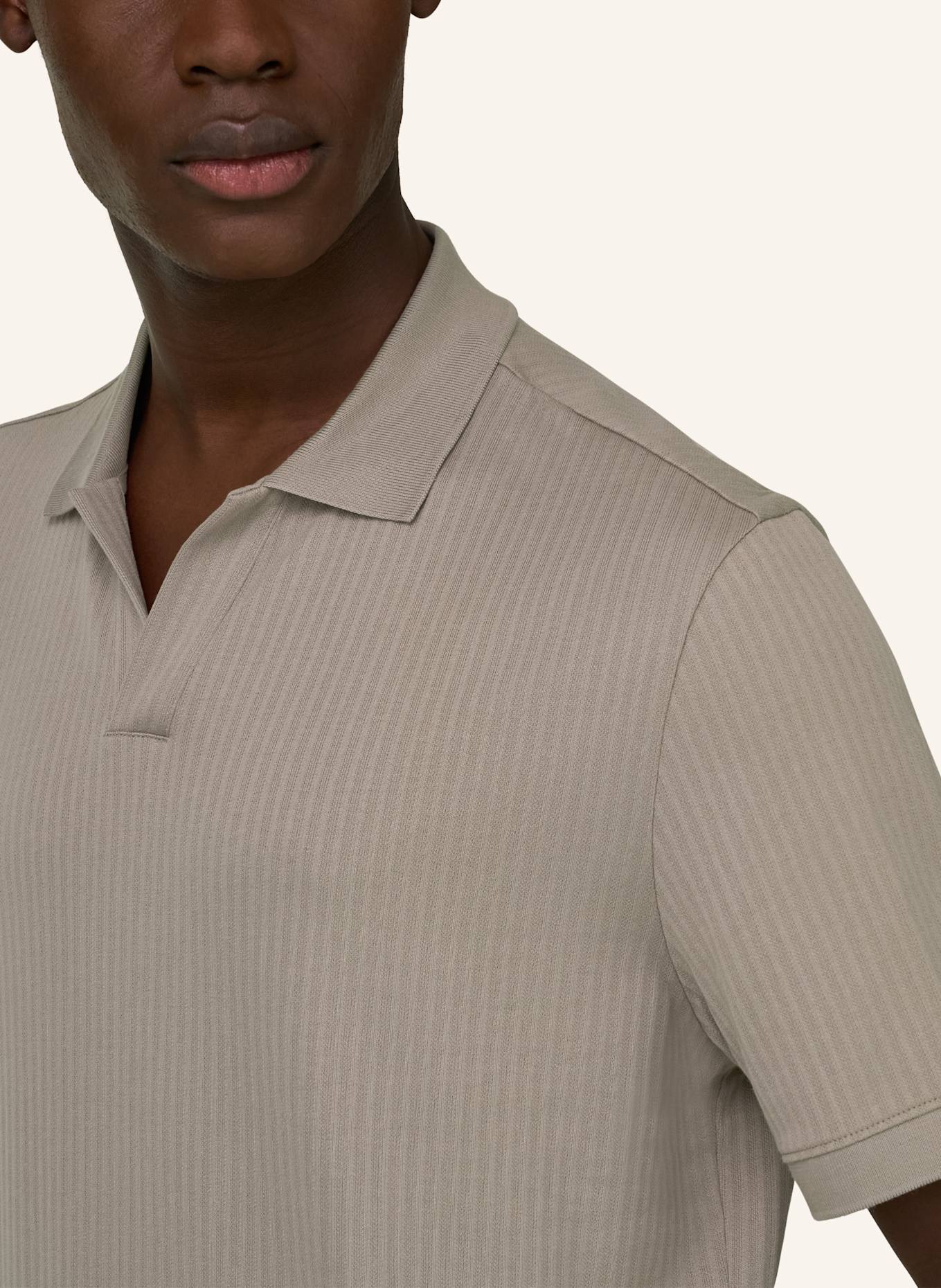 BOGGI MILANO Piqué-Poloshirt: GRAU