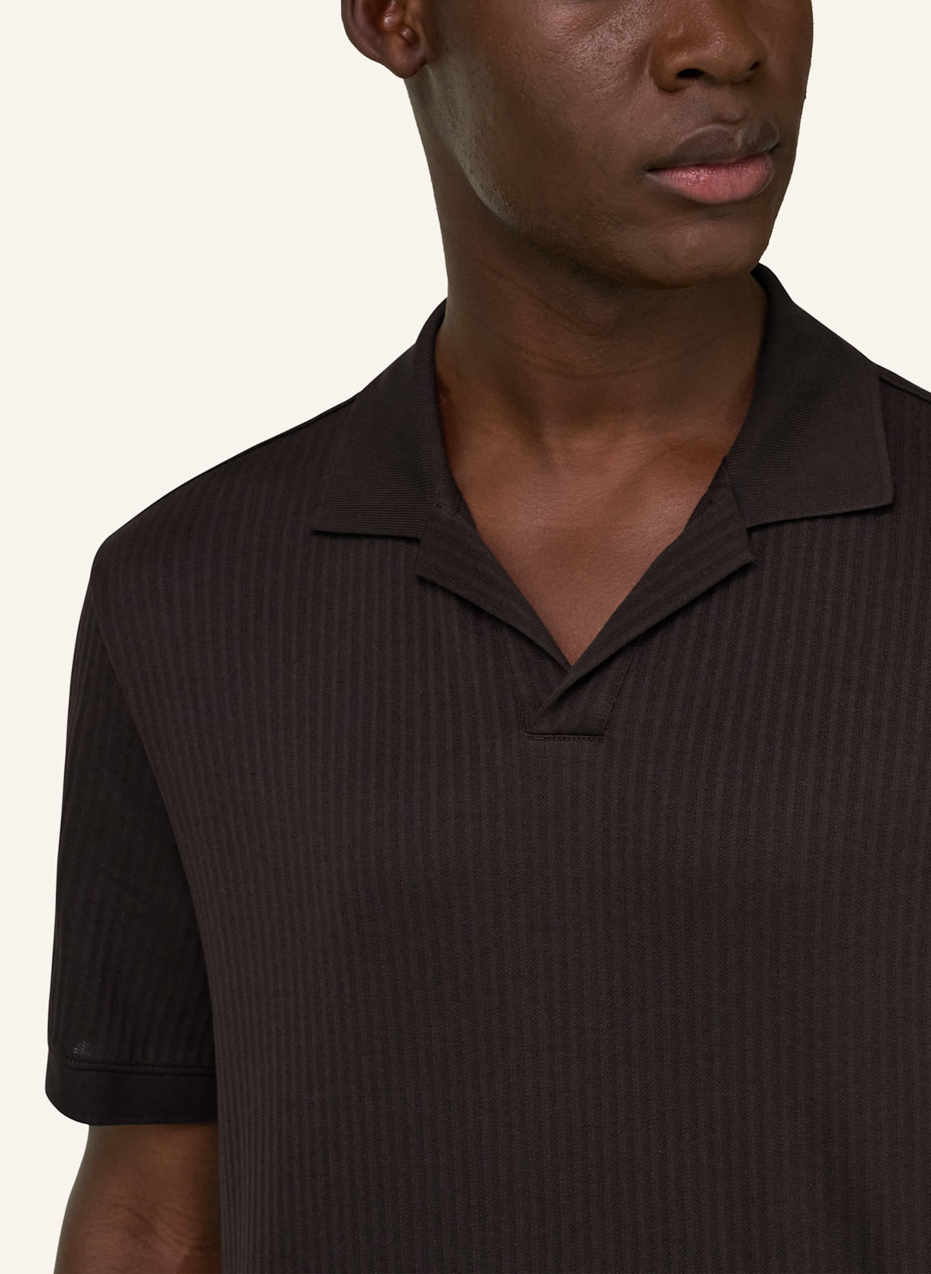 BOGGI MILANO Piqué-Poloshirt: BRAUN