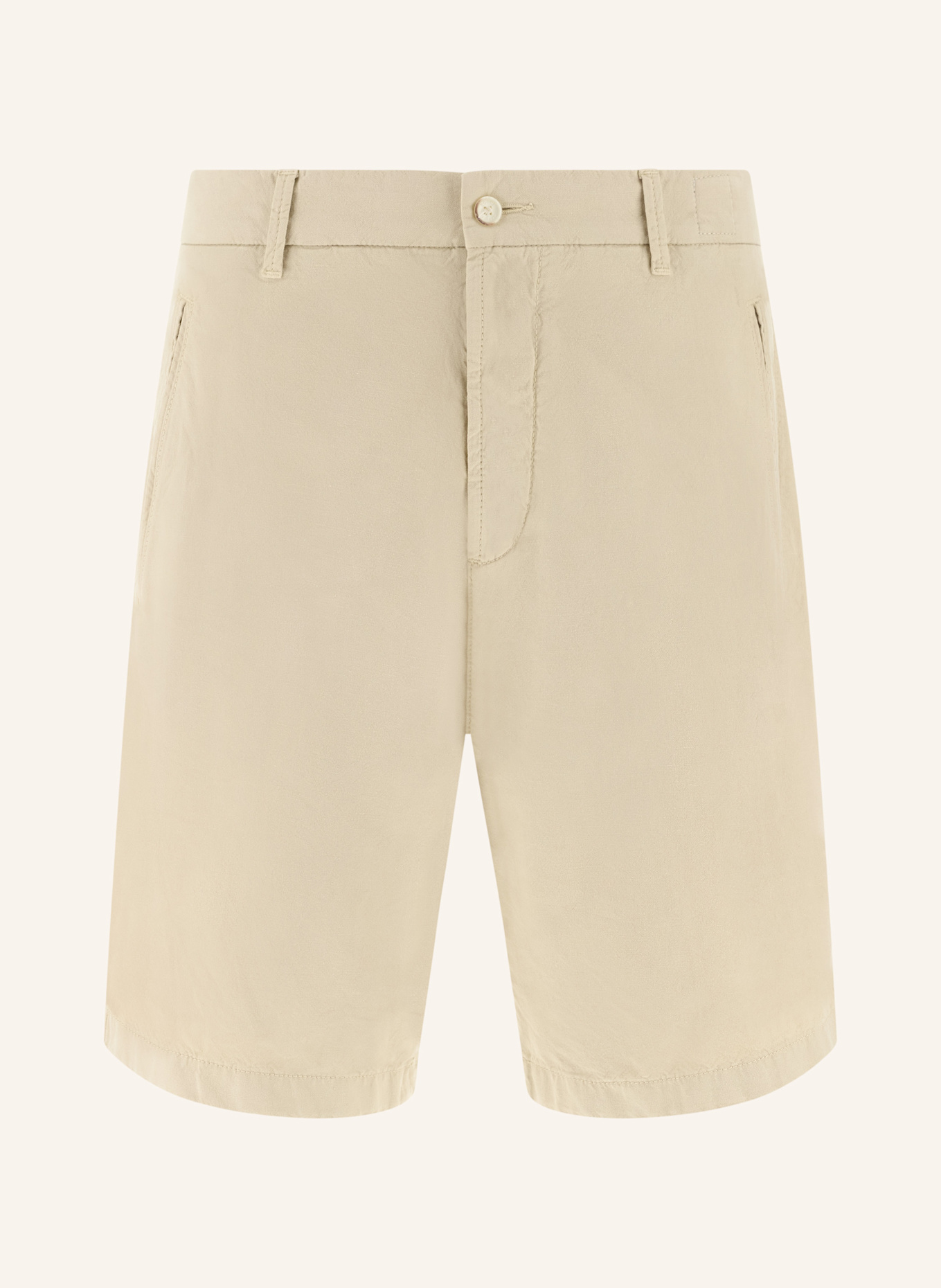 BOGGI MILANO Leinenshorts: BRAUN