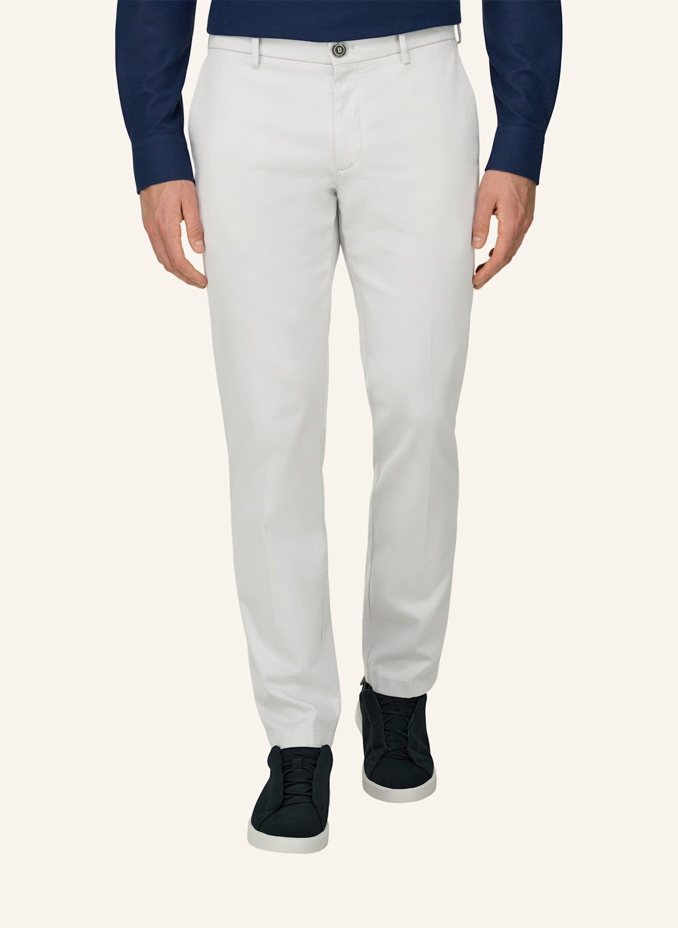 BOGGI MILANO Cordhose: WEISS