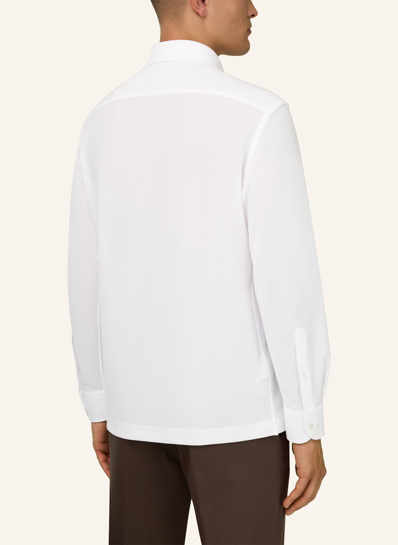 BOGGI MILANO Jersey-Poloshirt: WEISS