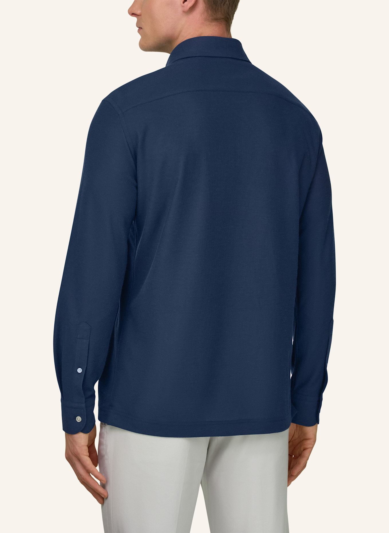 BOGGI MILANO Jersey-Poloshirt: BLAU