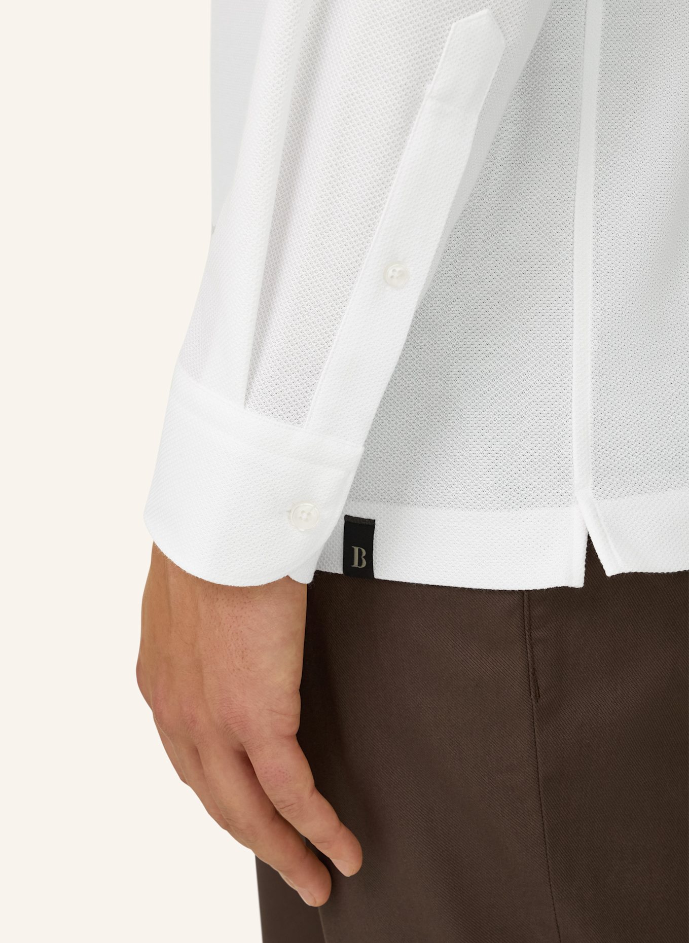 BOGGI MILANO Jersey-Poloshirt: WEISS