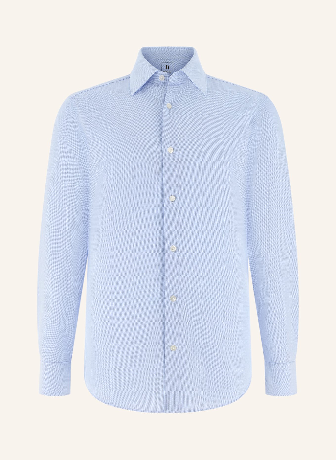 BOGGI MILANO Jerseyhemd: HELLBLAU