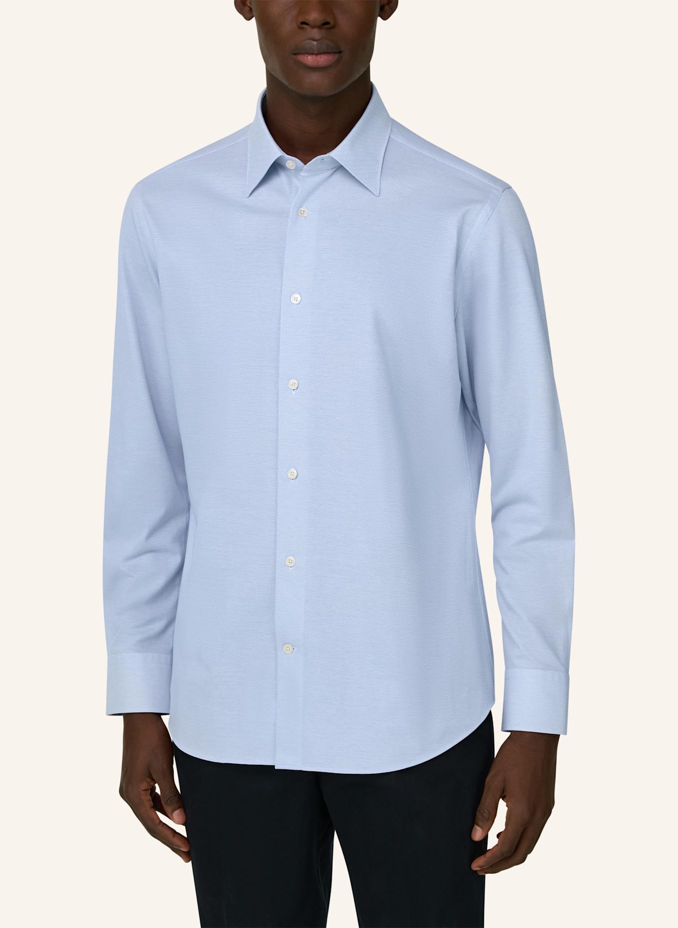 BOGGI MILANO Jerseyhemd: HELLBLAU