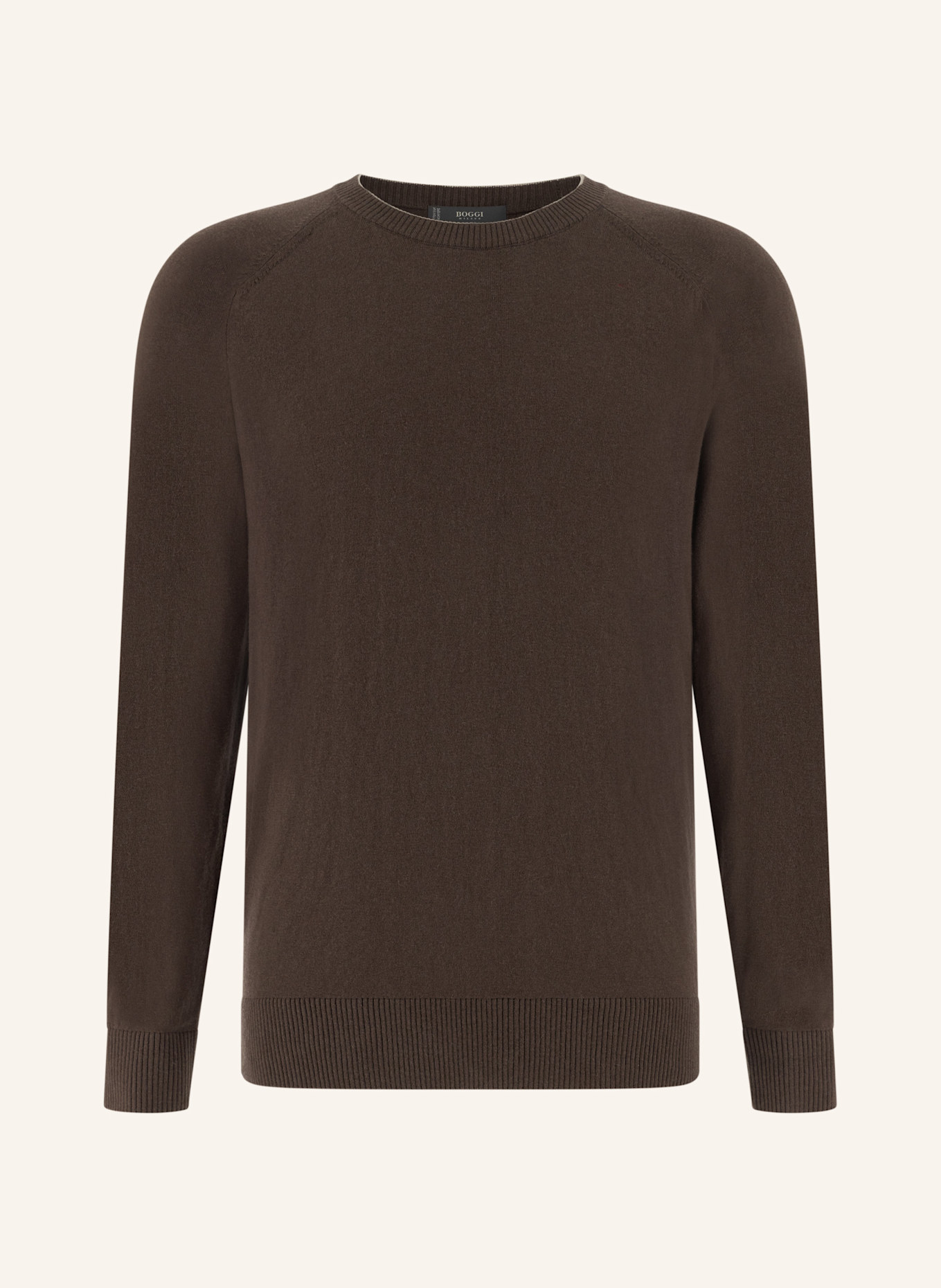 BOGGI MILANO Pullover: DUNKELBRAUN