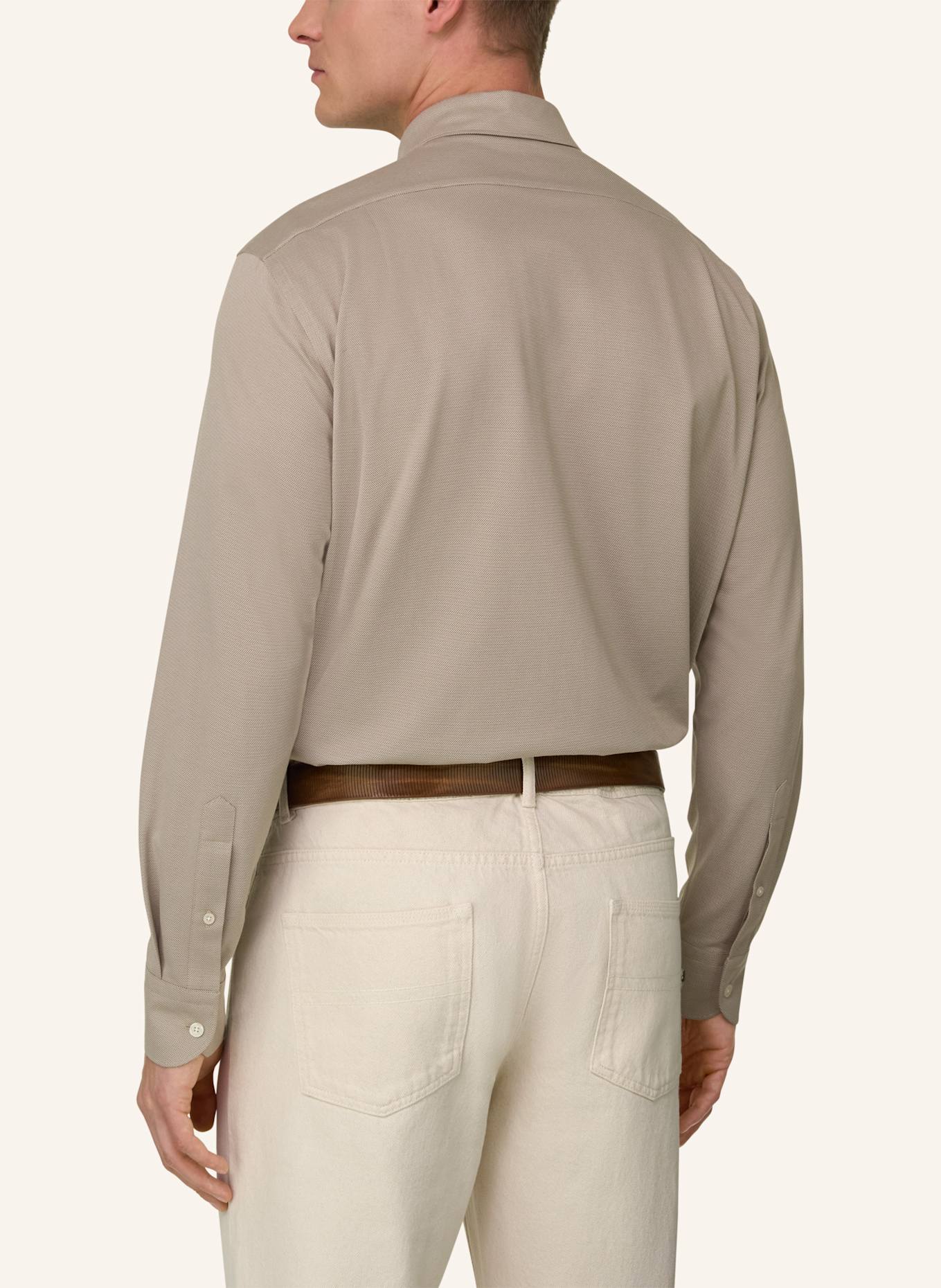 BOGGI MILANO Jerseyhemd: BRAUN