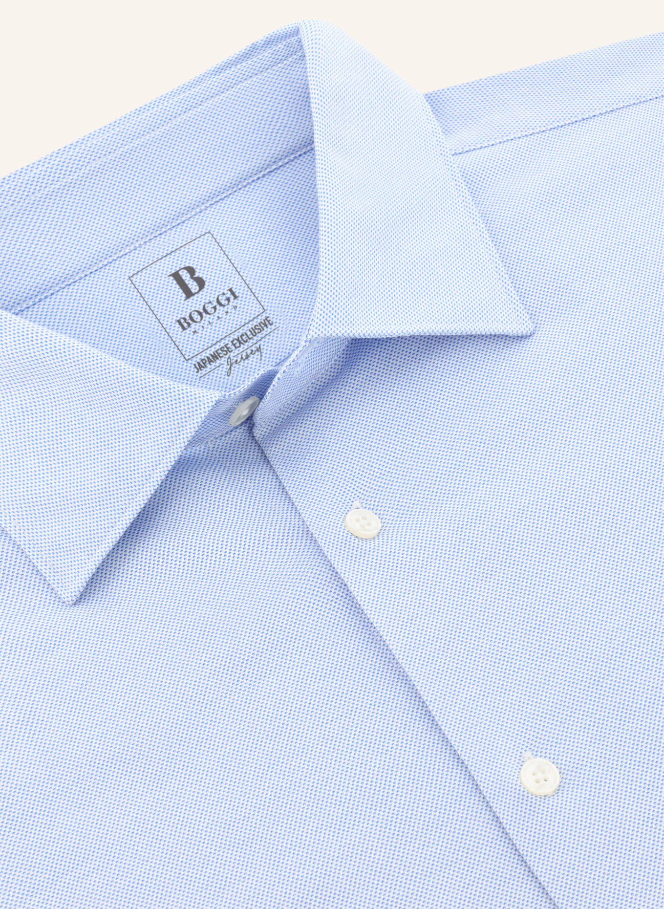 BOGGI MILANO Jerseyhemd: HELLBLAU