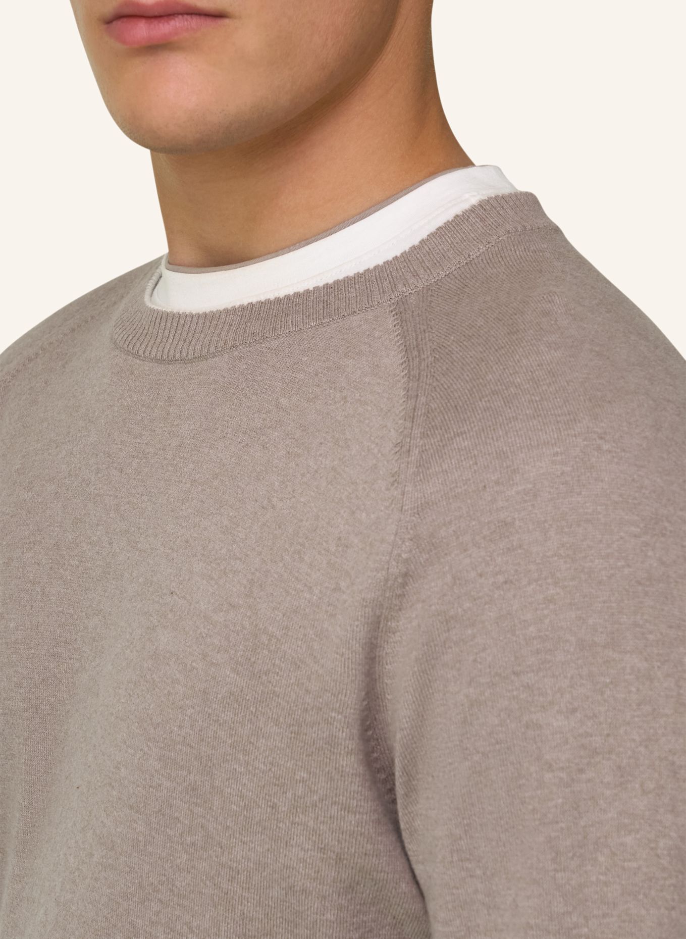 BOGGI MILANO Pullover: BEIGE