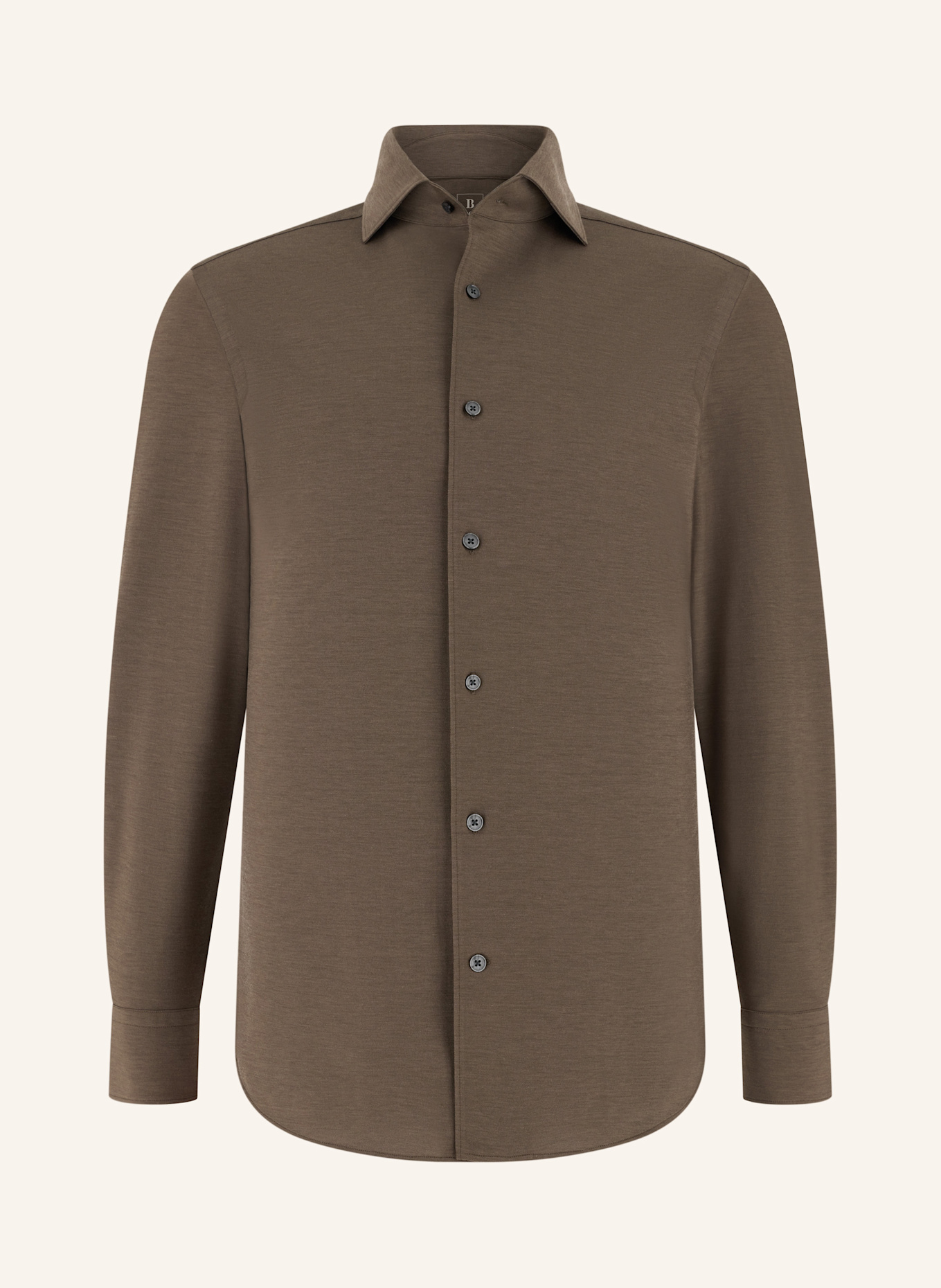BOGGI MILANO Jerseyhemd: BRAUN
