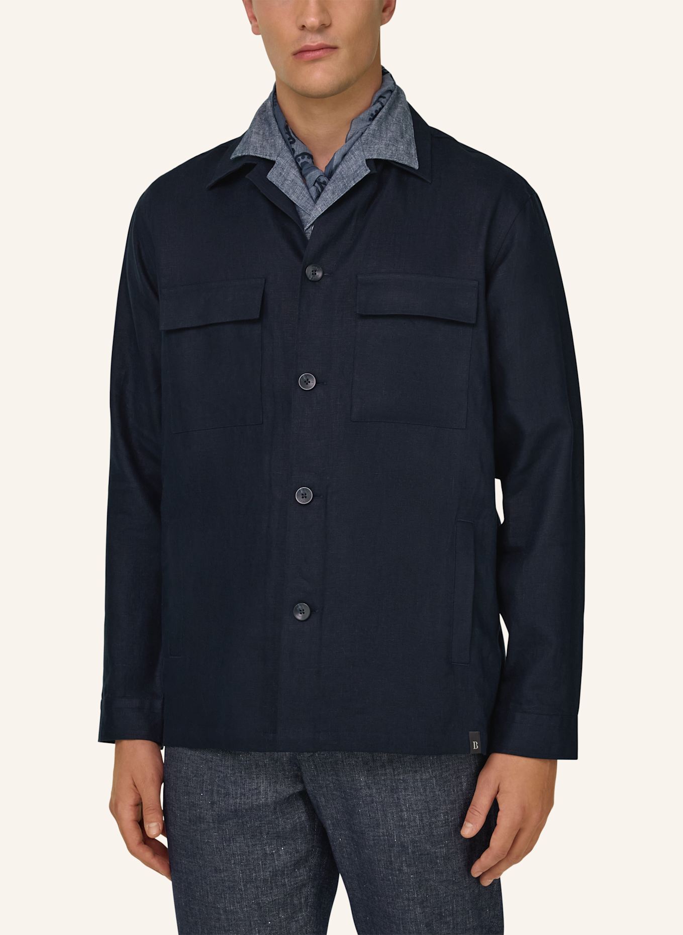 BOGGI MILANO Overjacket: DUNKELBLAU