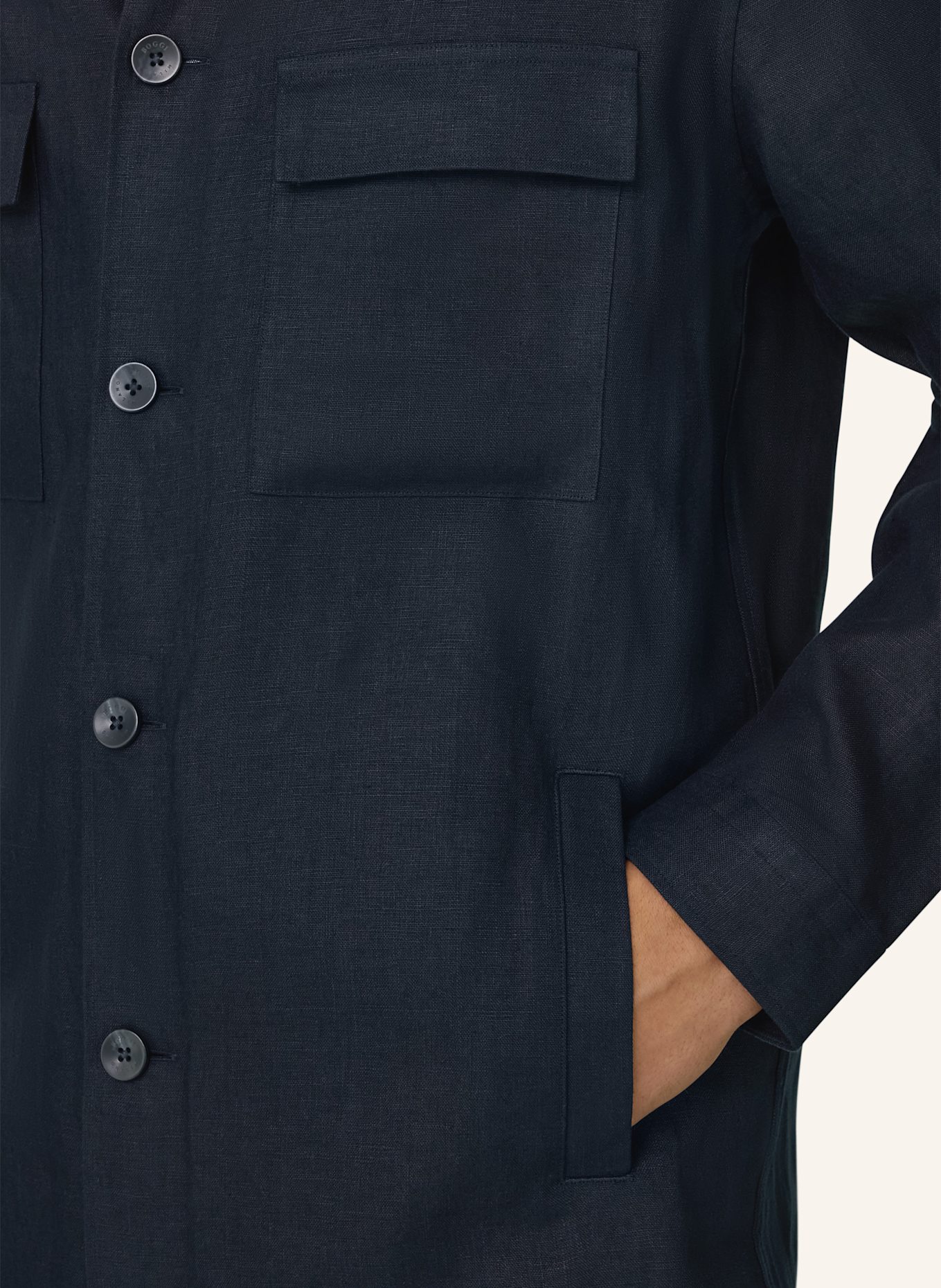 BOGGI MILANO Overjacket: DUNKELBLAU