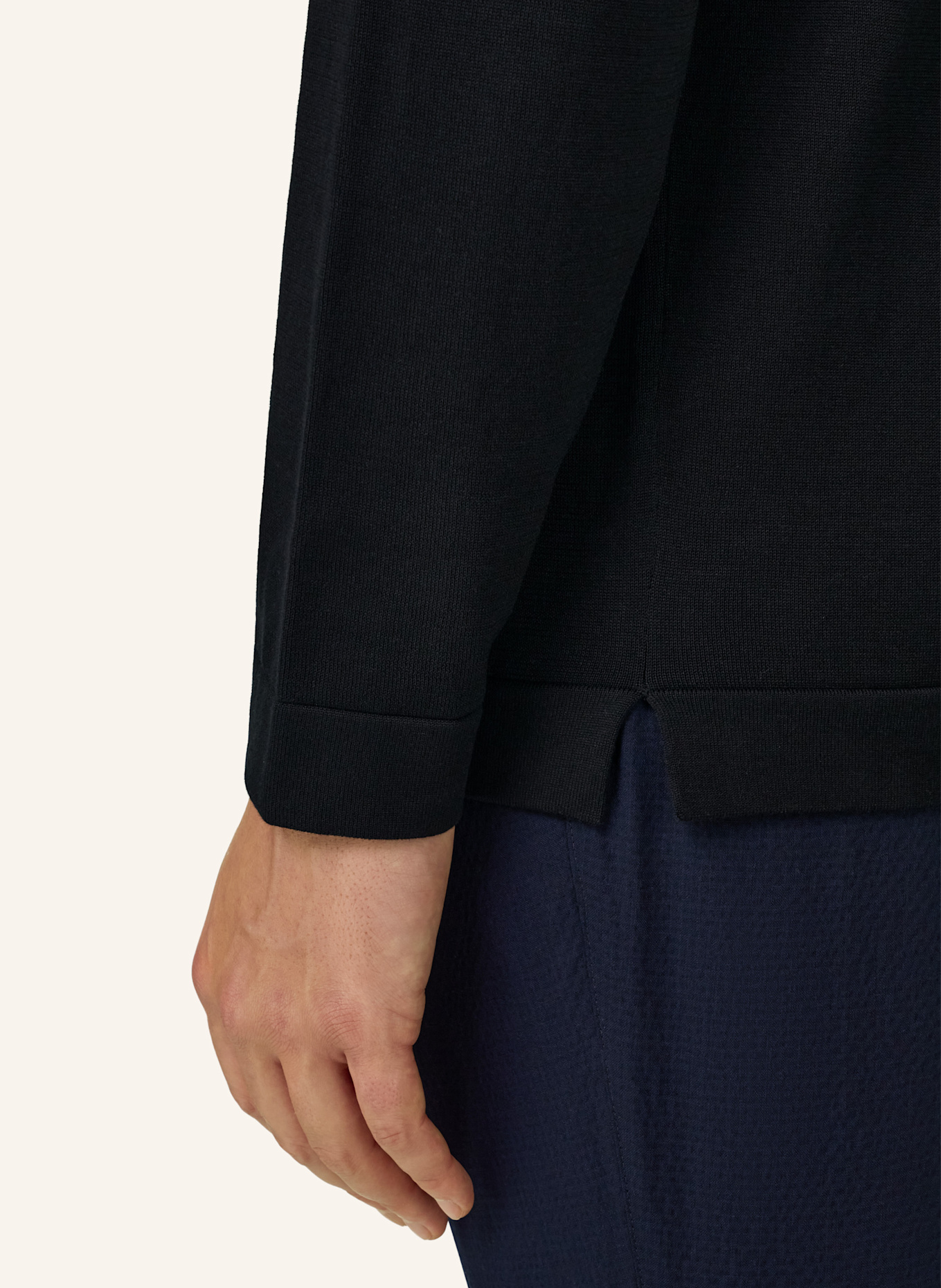 BOGGI MILANO Pullover: SCHWARZ