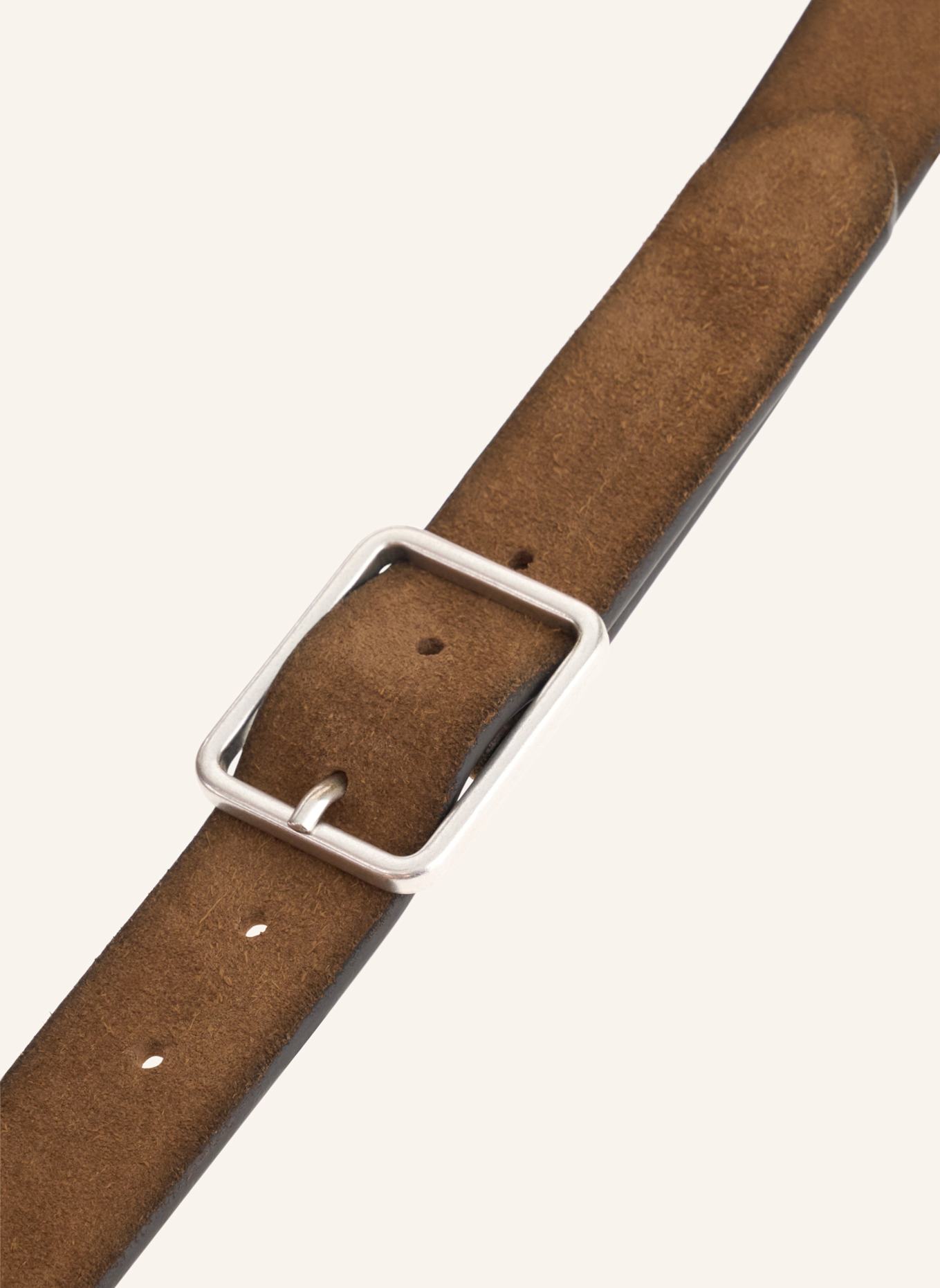 BOGGI MILANO Ledergürtel: BRAUN