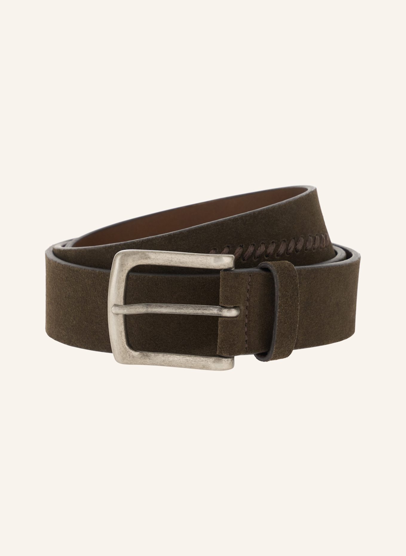 BOGGI MILANO Ledergürtel: DUNKELBRAUN