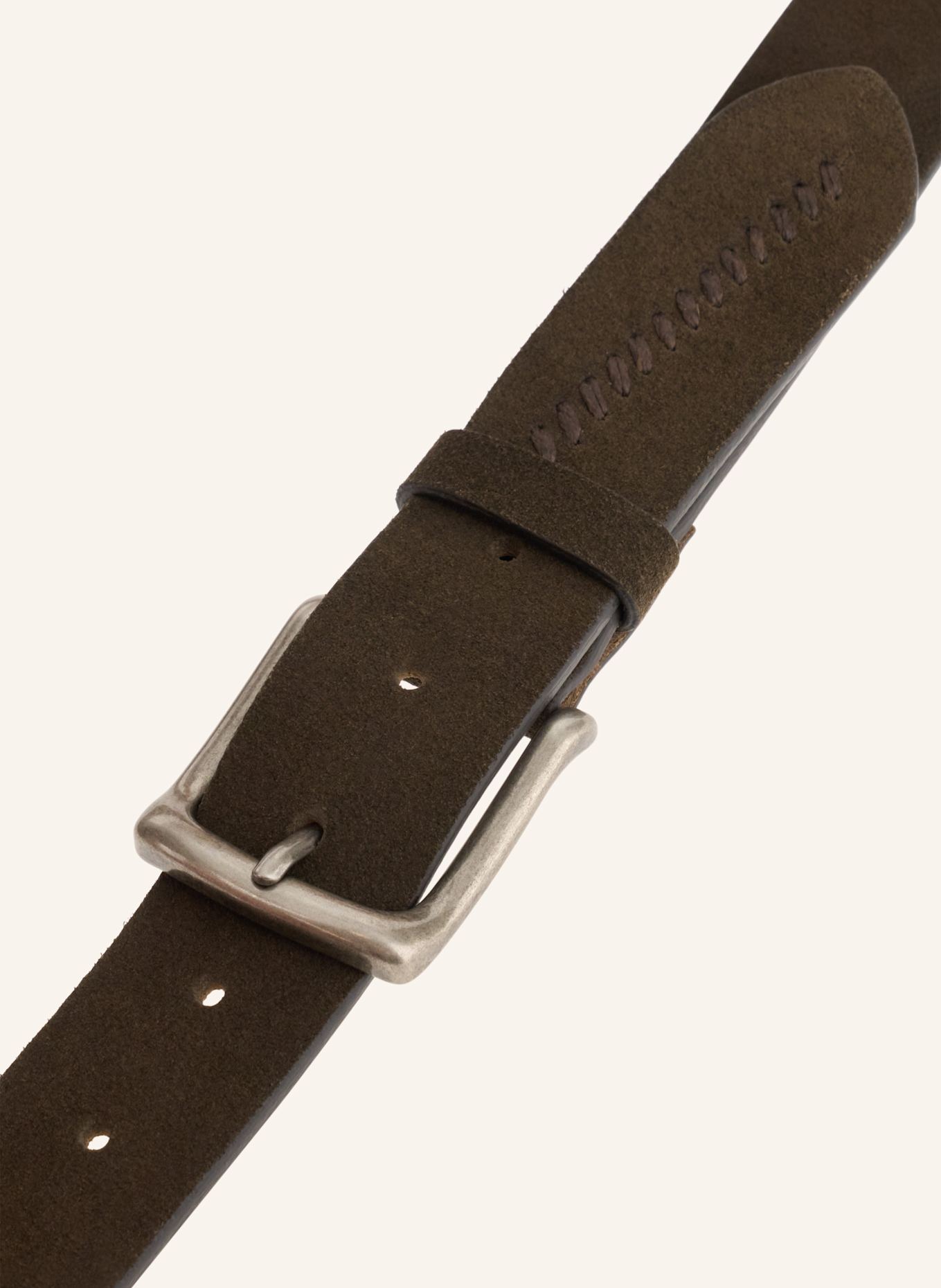 BOGGI MILANO Ledergürtel: DUNKELBRAUN