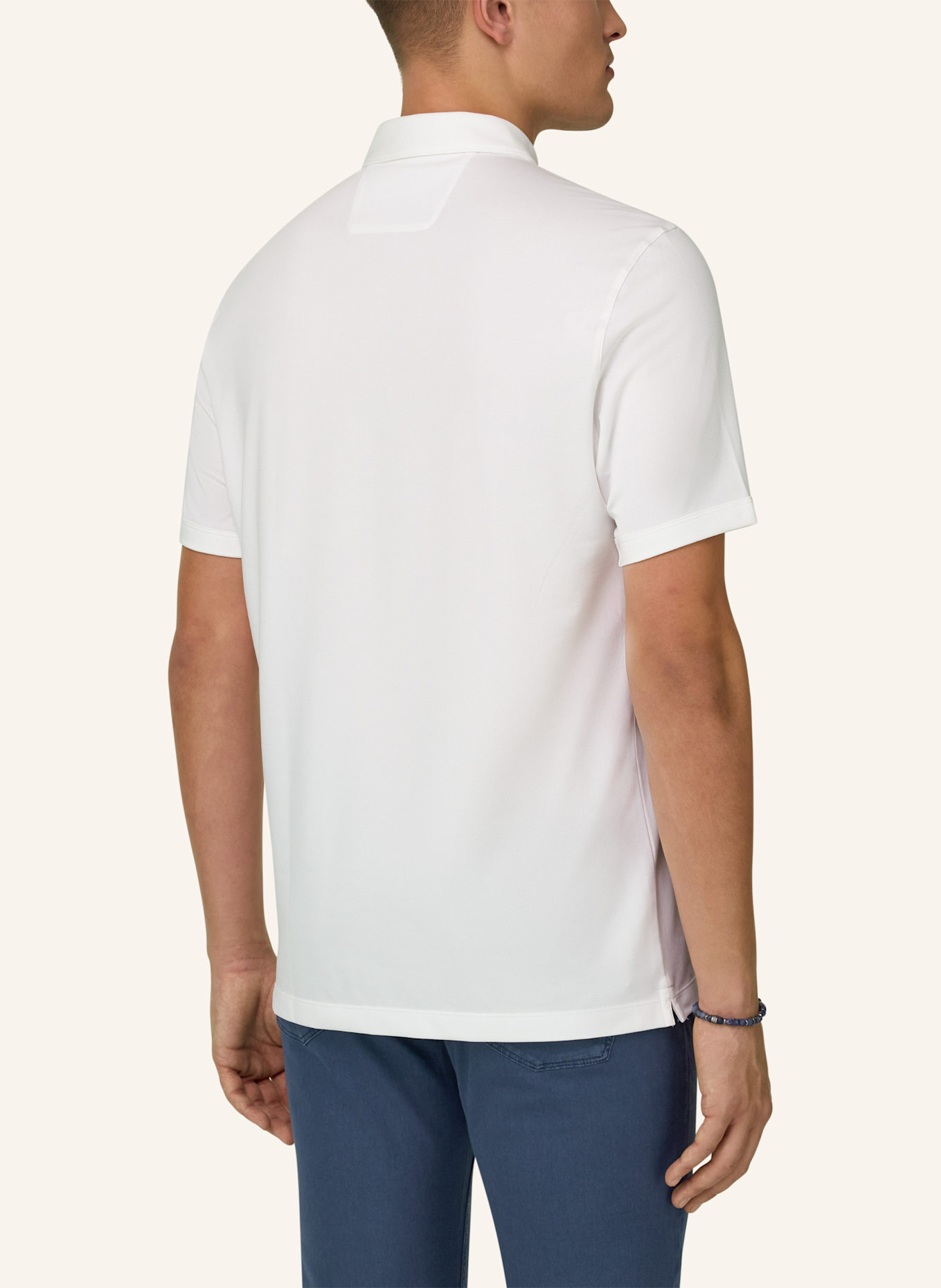 BOGGI MILANO Piqué-Poloshirt: WEISS