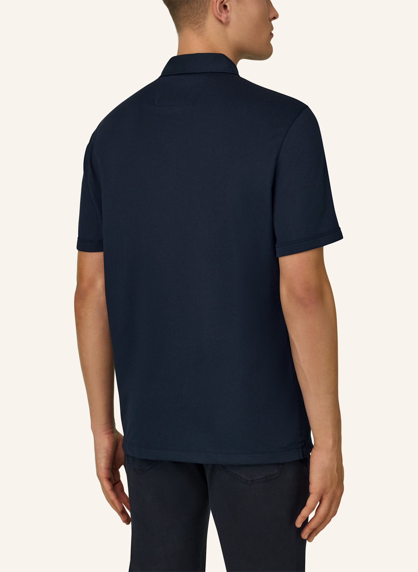 BOGGI MILANO Piqué-Poloshirt: BLAU