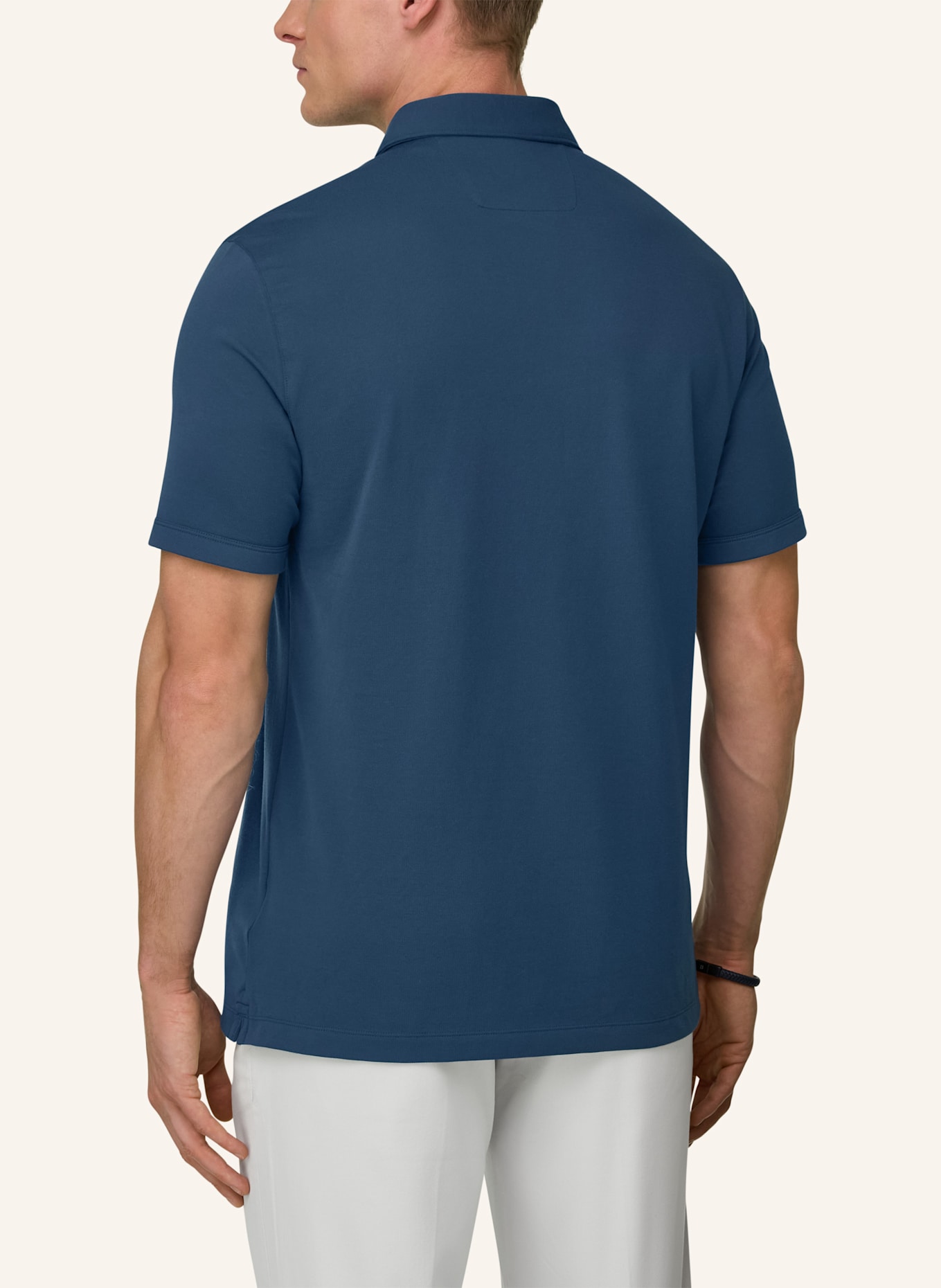 BOGGI MILANO Piqué-Poloshirt: BLAU