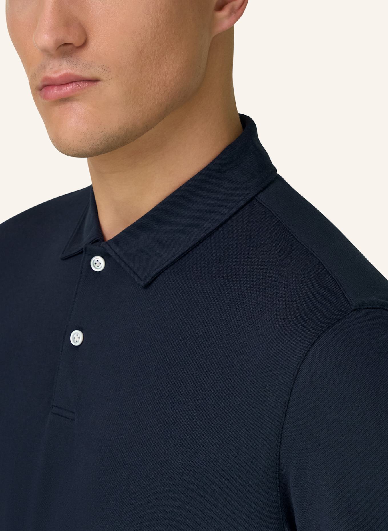 BOGGI MILANO Piqué-Poloshirt: BLAU
