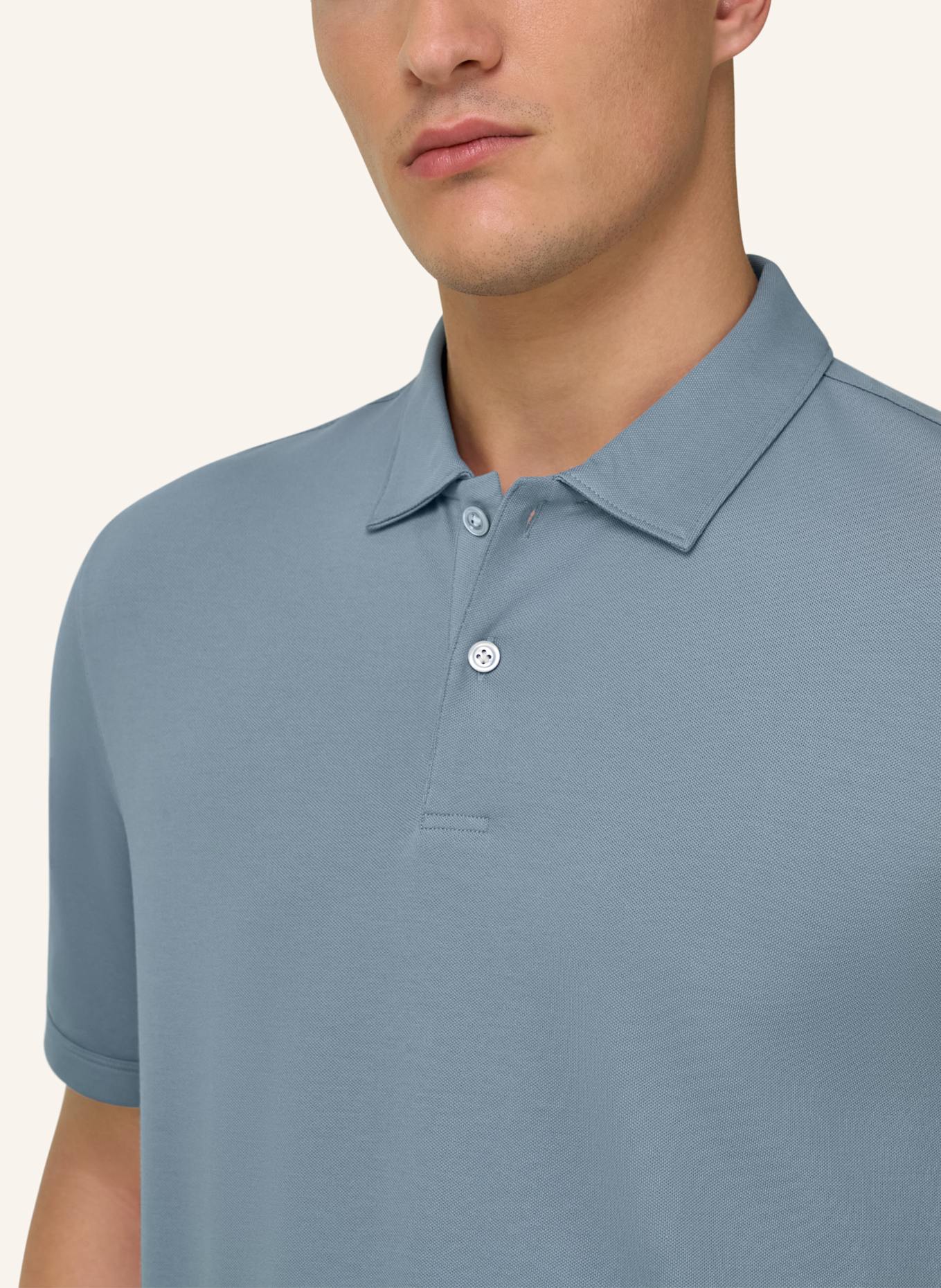 BOGGI MILANO Piqué-Poloshirt: HELLBLAU