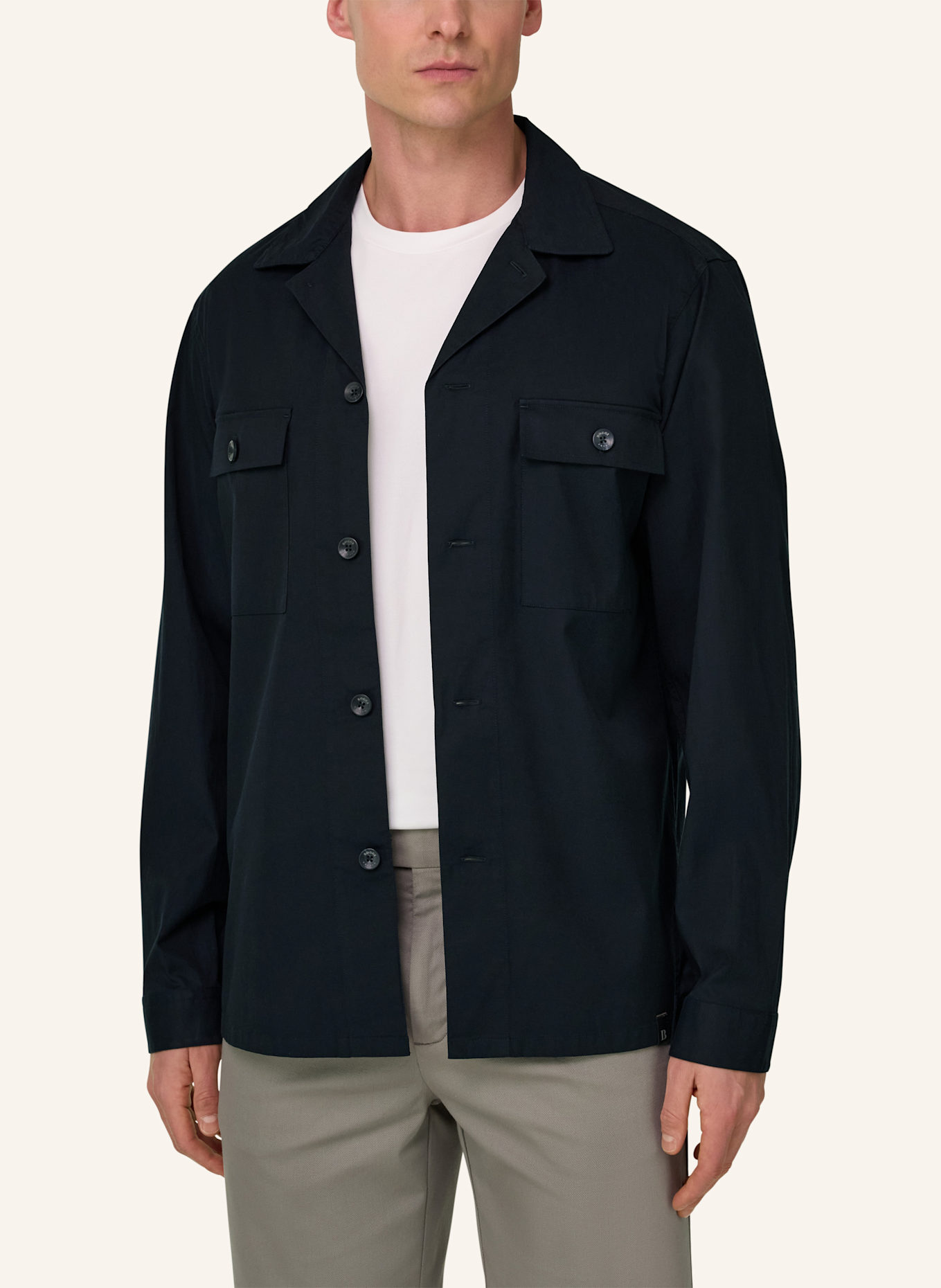 BOGGI MILANO Overshirt: BLAU