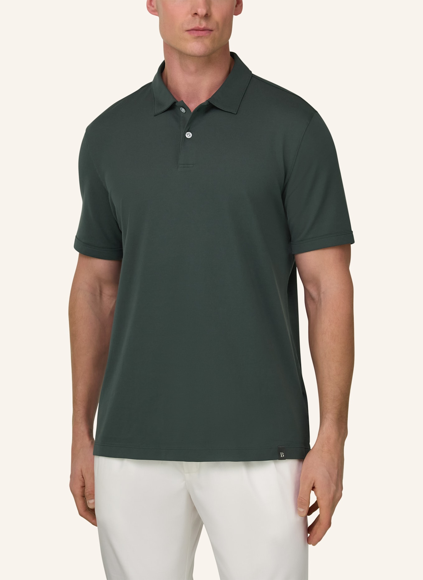 BOGGI MILANO Piqué-Poloshirt: GRÜN