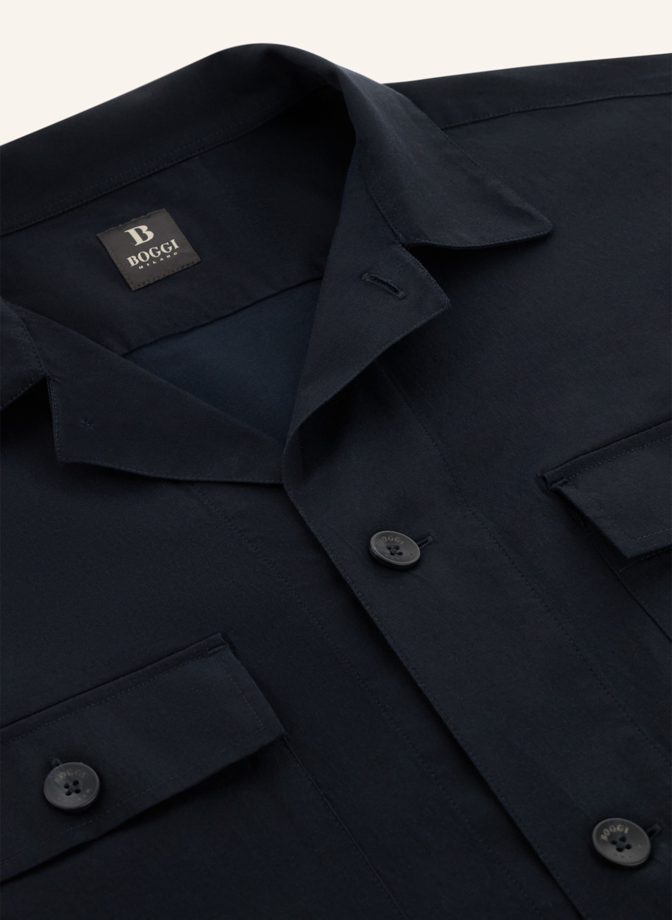 BOGGI MILANO Overshirt: BLAU