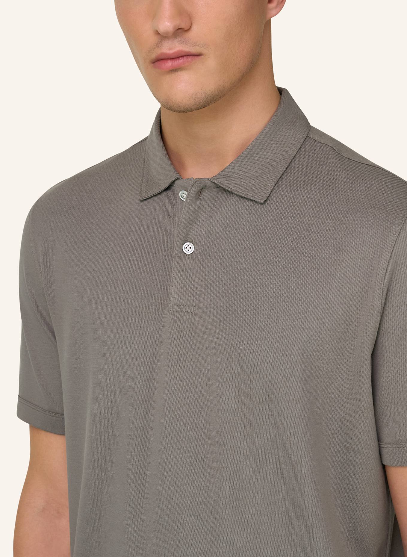 BOGGI MILANO Piqué-Poloshirt: BRAUN