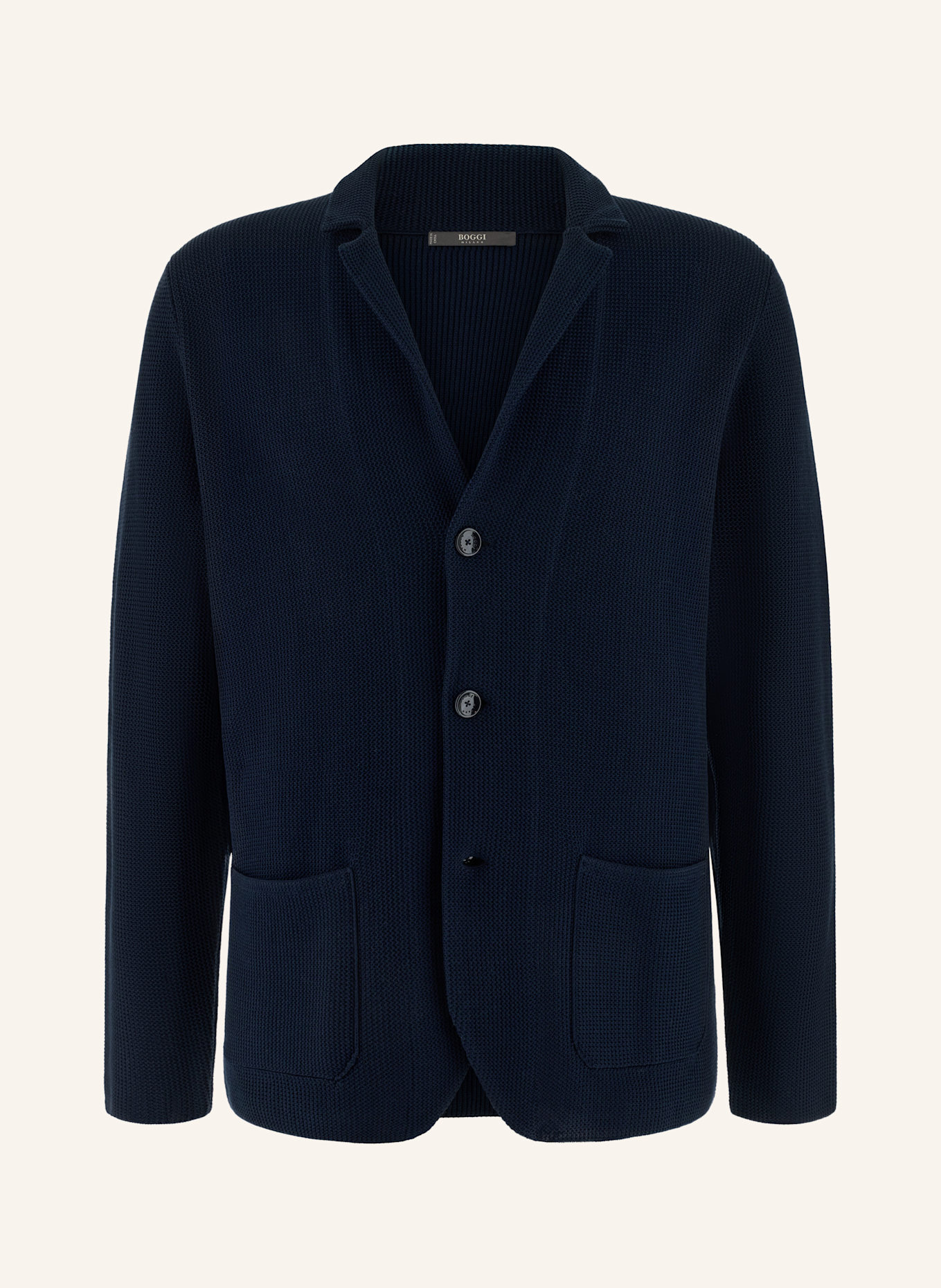 BOGGI MILANO Stricksakko: BLAU