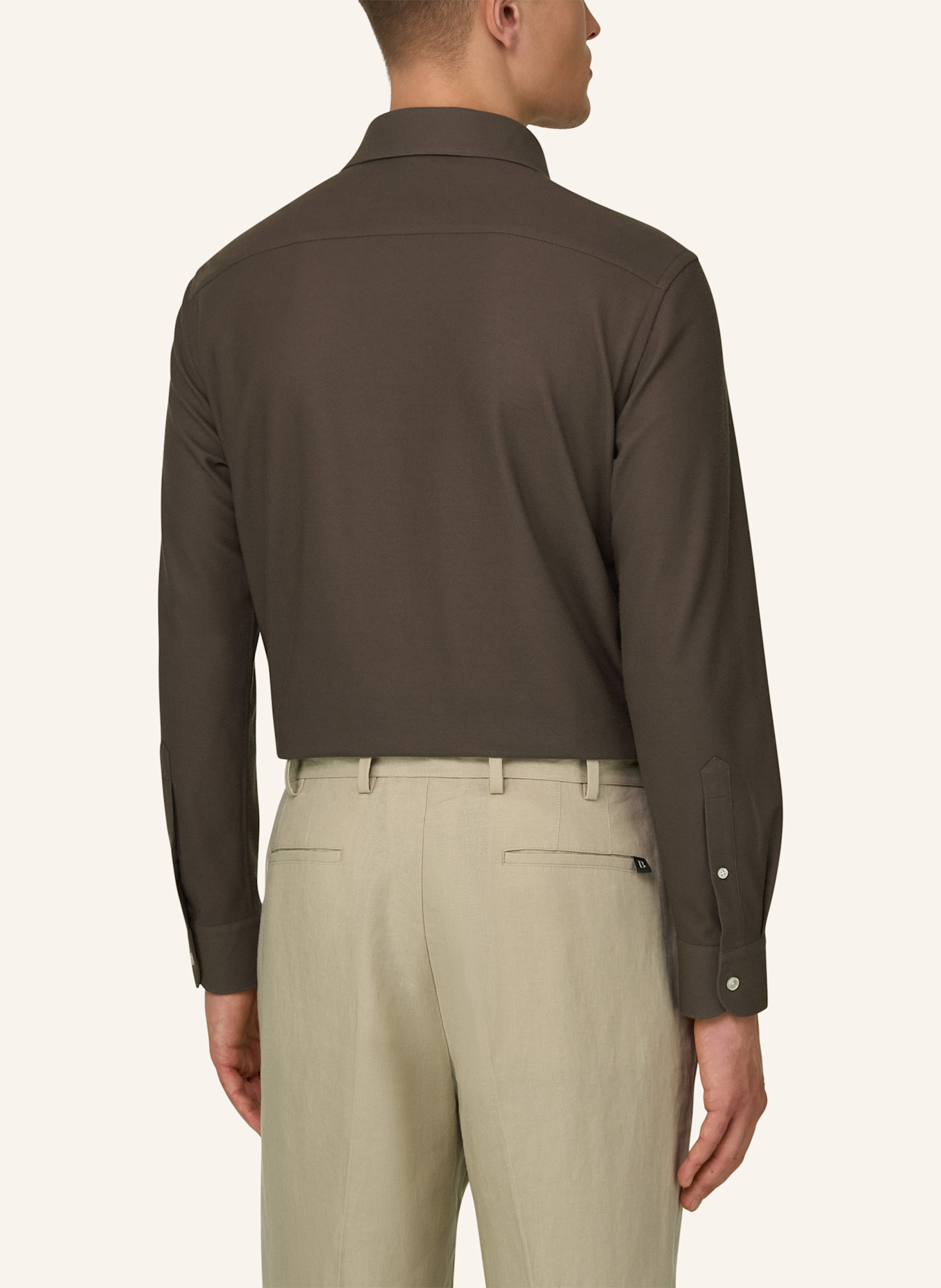 BOGGI MILANO Jersey-Poloshirt: BRAUN