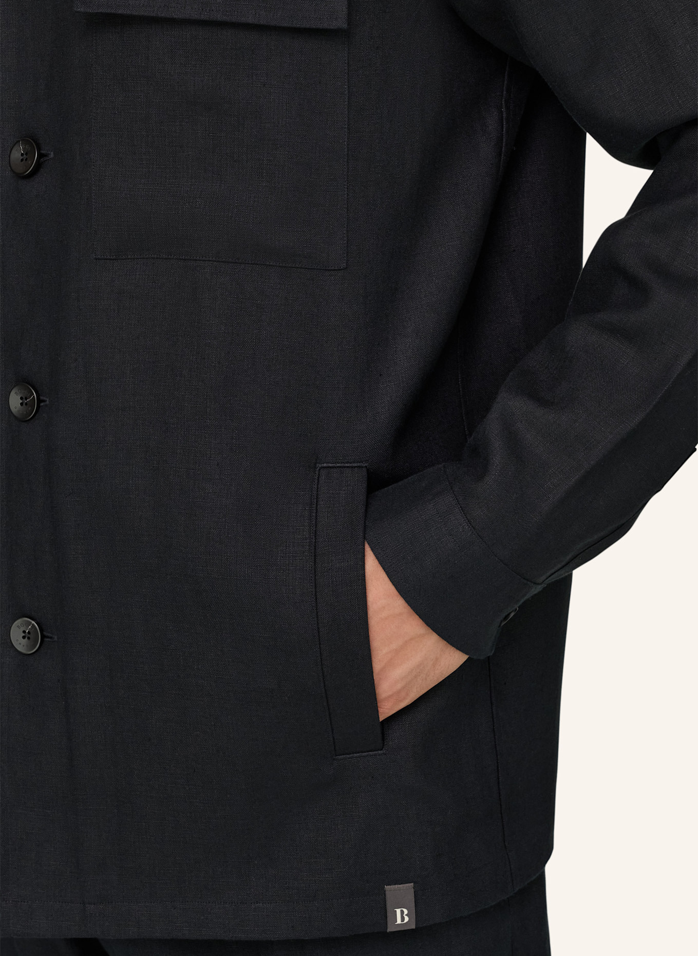 BOGGI MILANO Overjacket: SCHWARZ