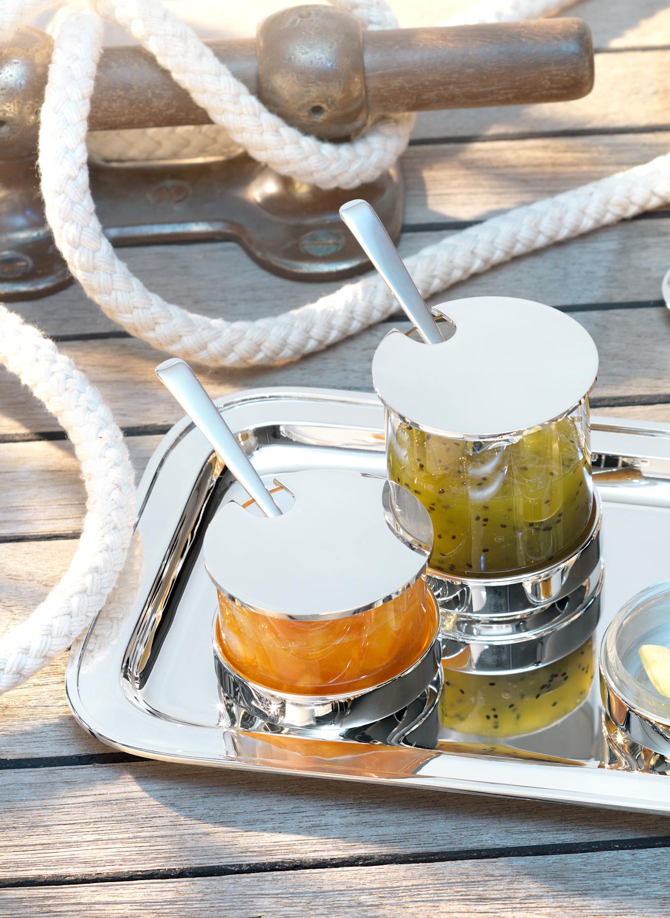 ROBBE & BERKING Konfitürendose Höhe 8,8cm (90g versilbert): SILBER