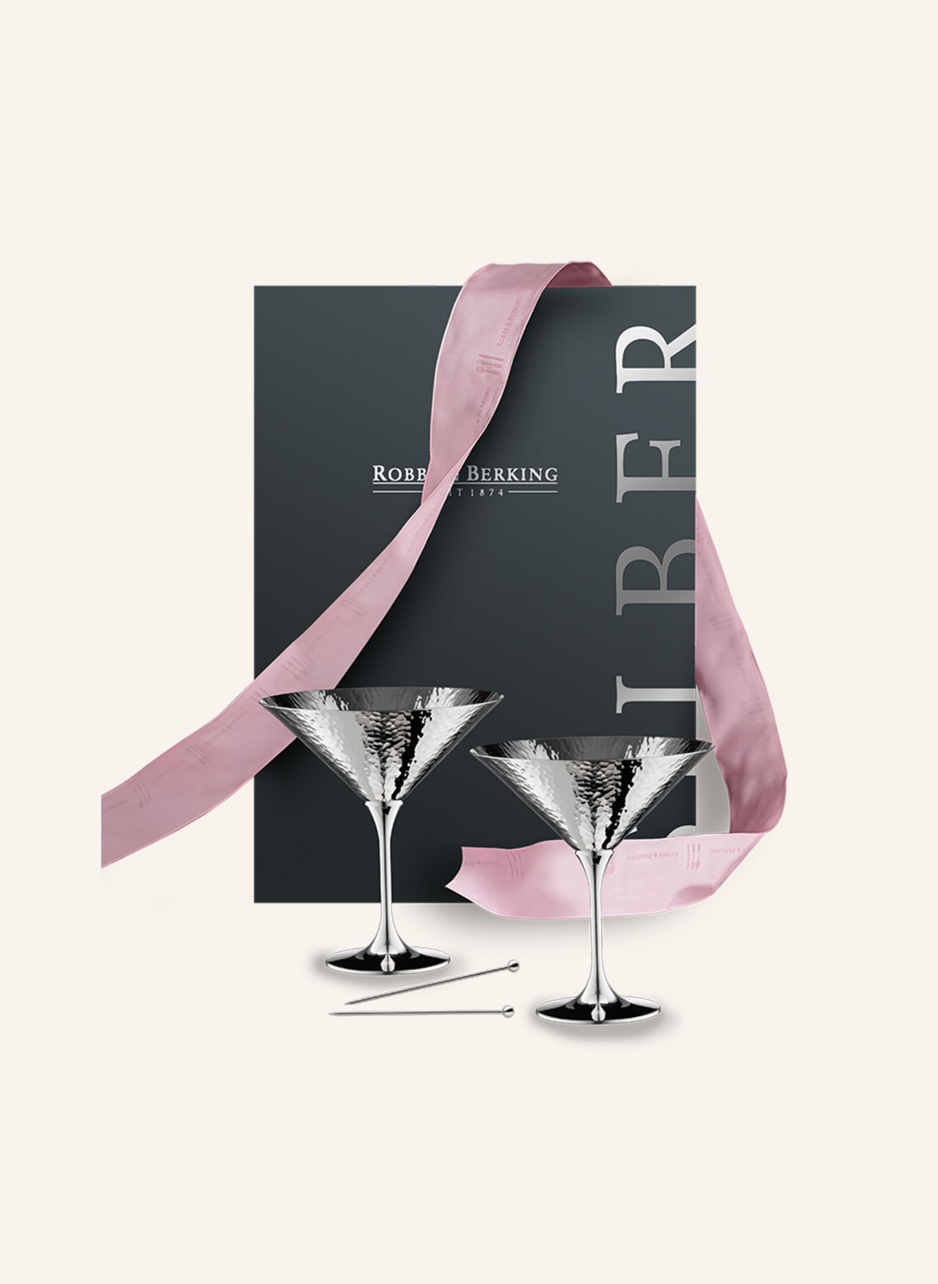 ROBBE & BERKING Cocktail-Geschenkset MARTELÉ (90g versilbert): SILBER